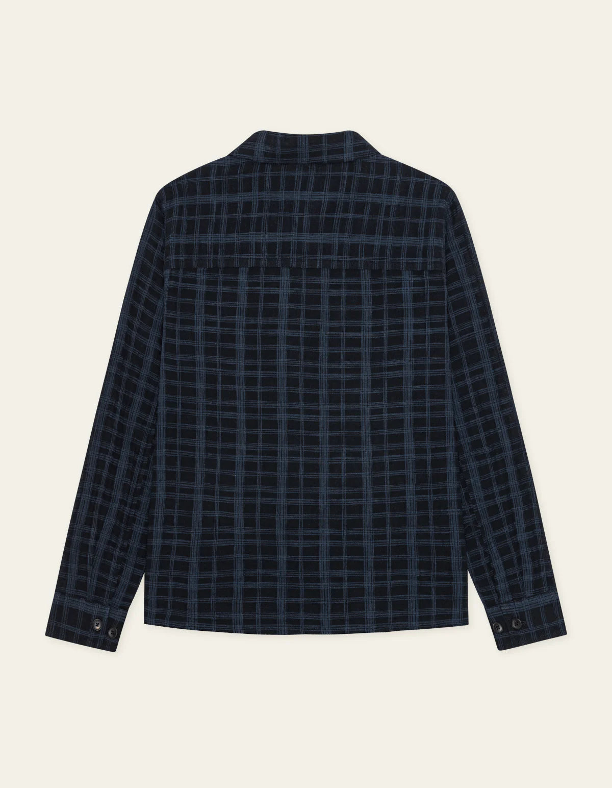 Dark Blue Night Textured Slub Overshirt