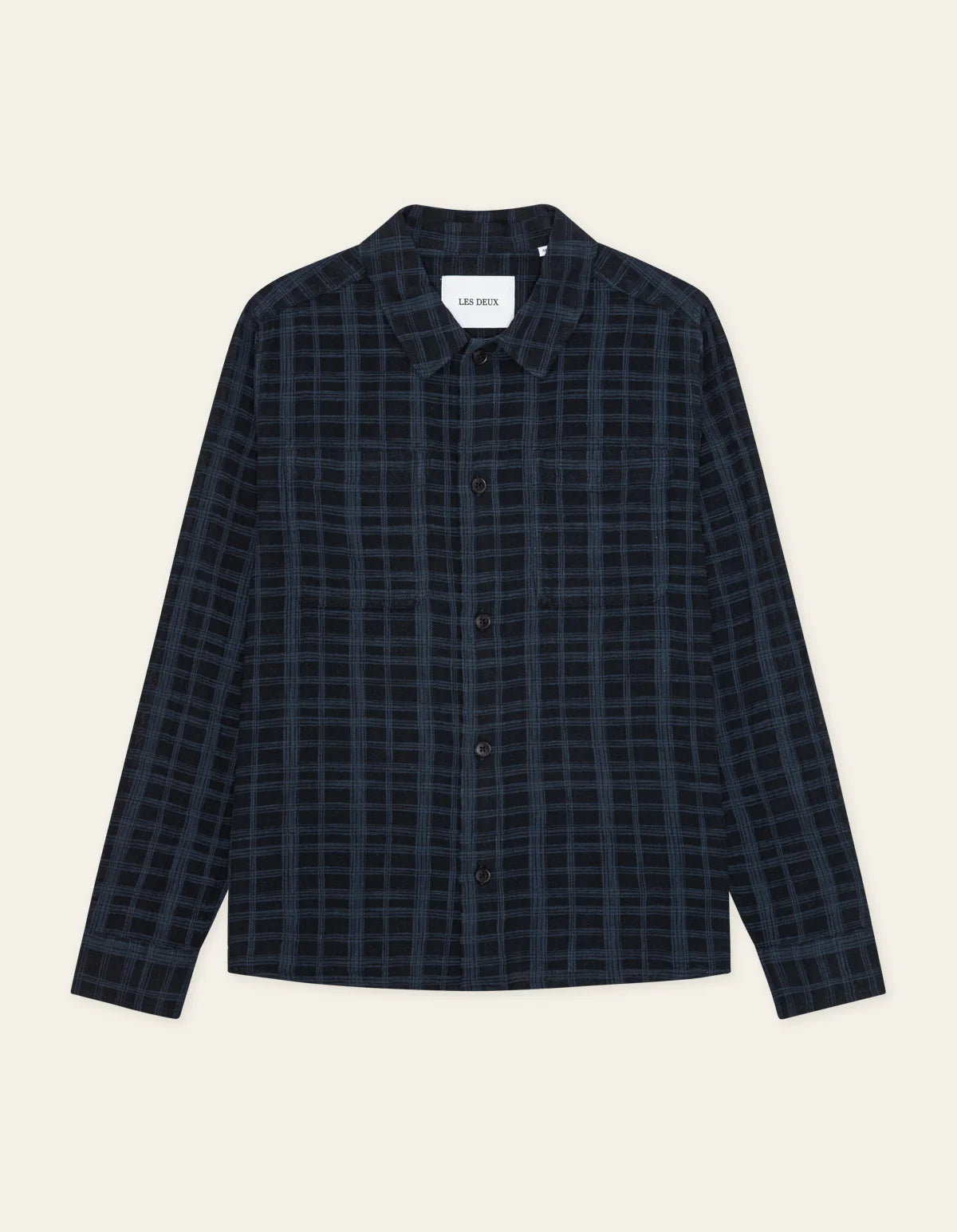 Dark Blue Night Textured Slub Overshirt