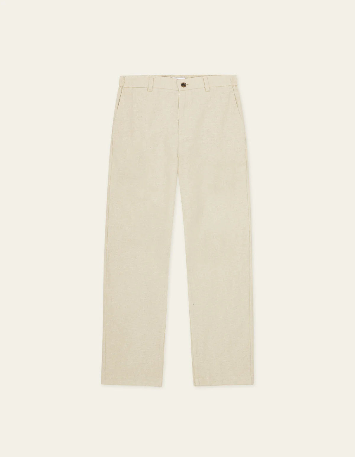 Light Sand Linen Suit Pants