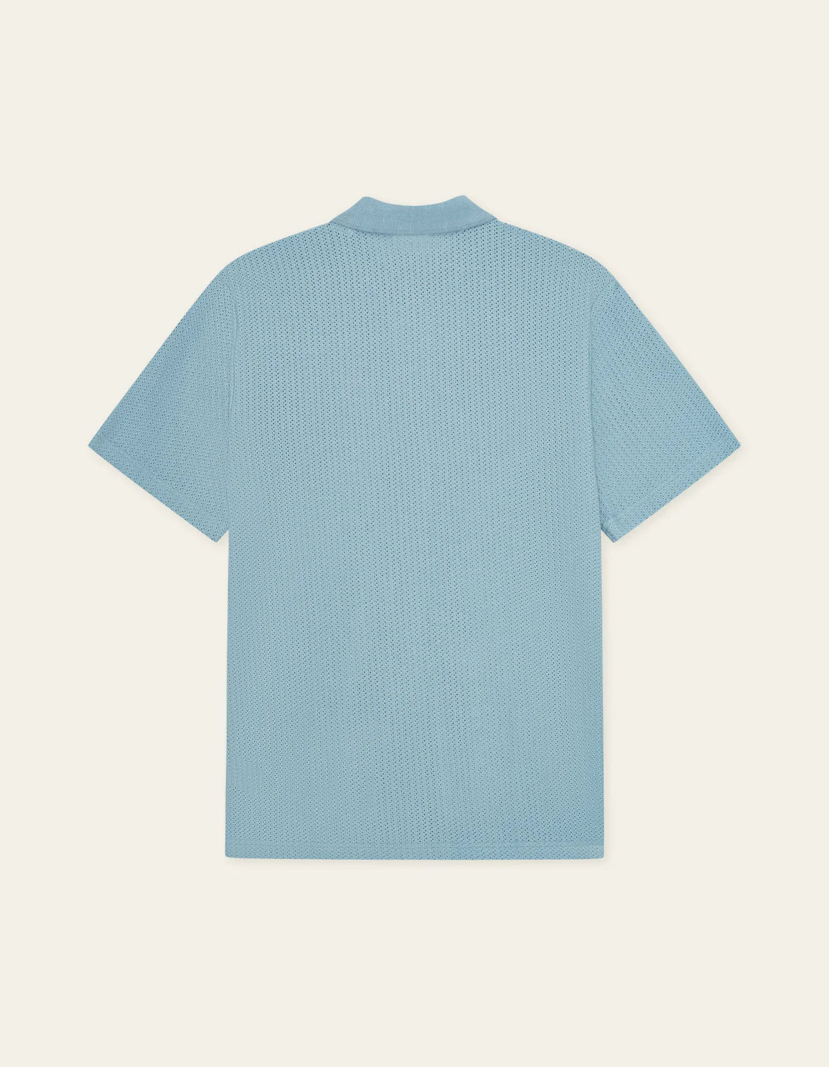 Faded Blue Pointelle SS Shirt