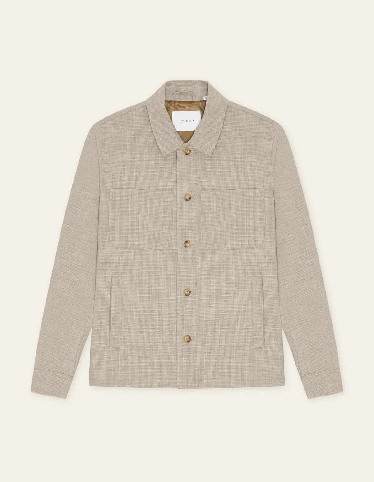 Brown Mini Check Hybrid Jacket