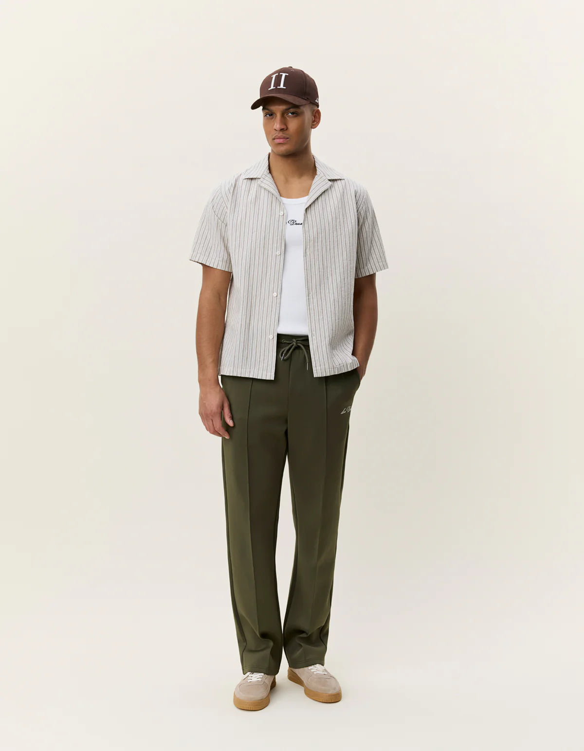 Dark Sand Stripped SS Shirt