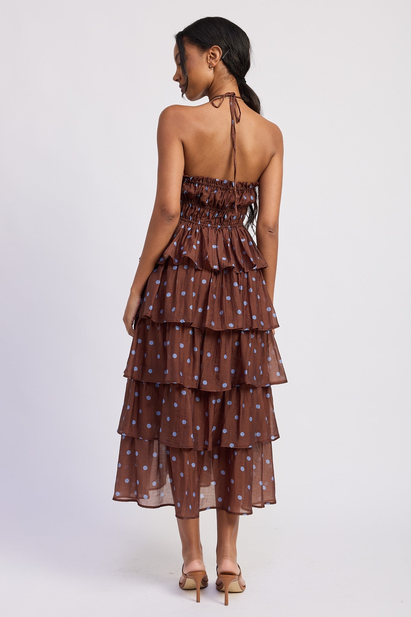 Polka Dot Tiered Maxi