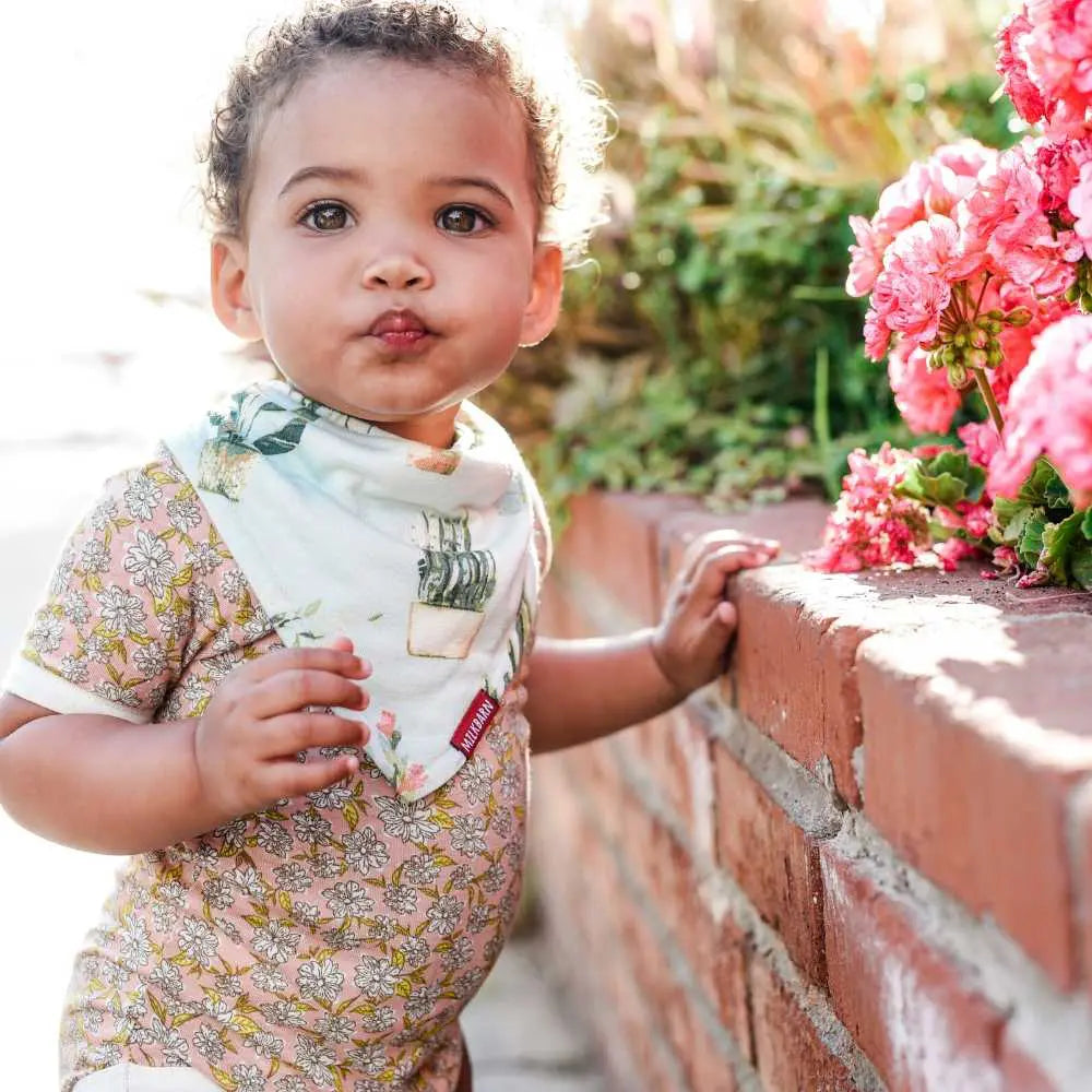 Potted Plants Kerchief Bib