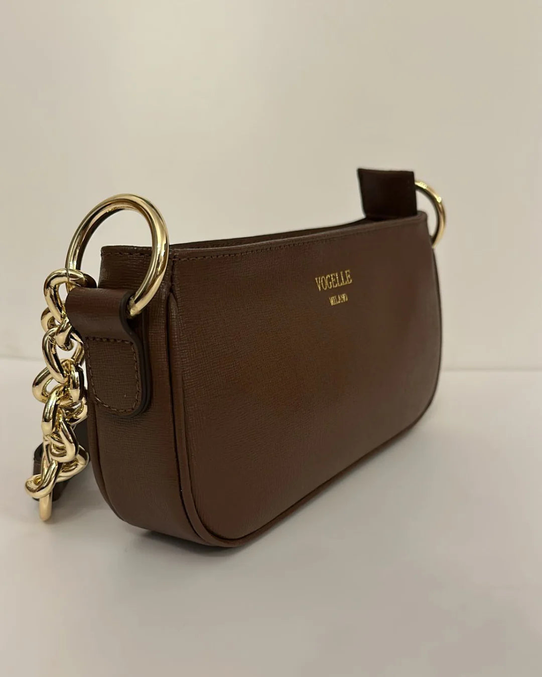 Brown Chain Shoulder Bag