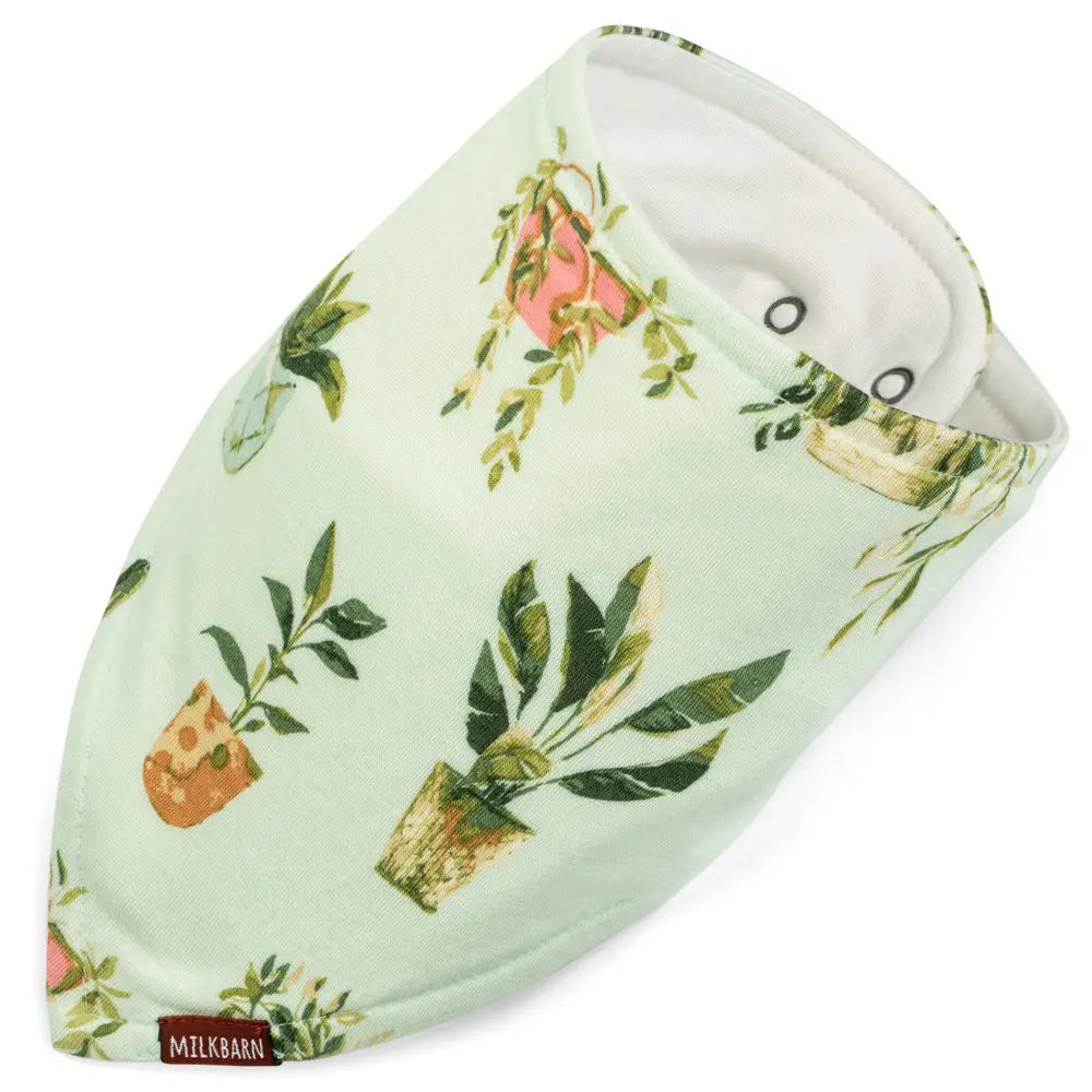 Potted Plants Kerchief Bib