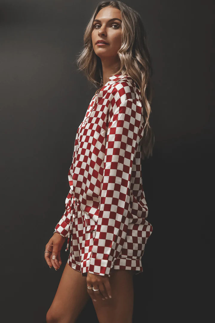 Red Checker Early Riser PJ