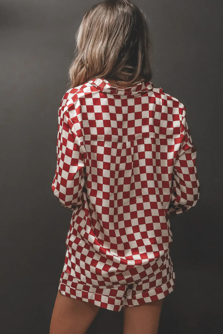 Red Checker Early Riser PJ