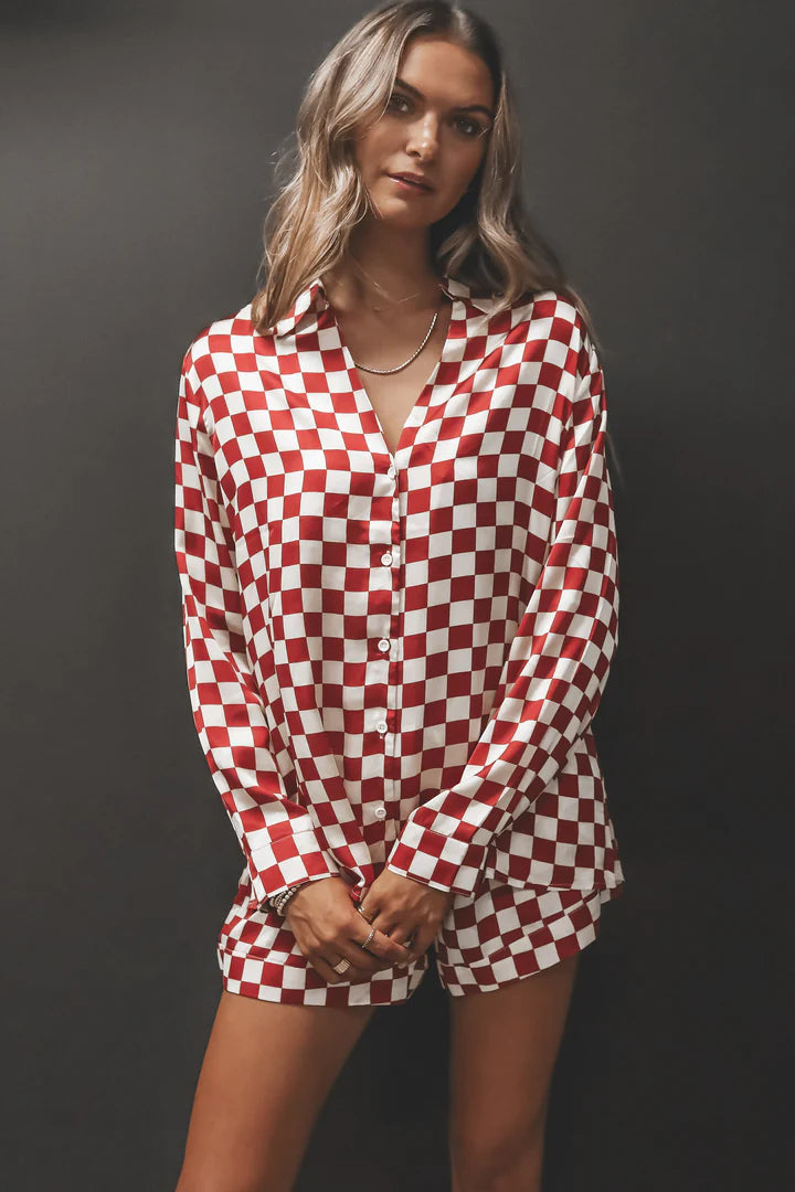 Red Checker Early Riser PJ