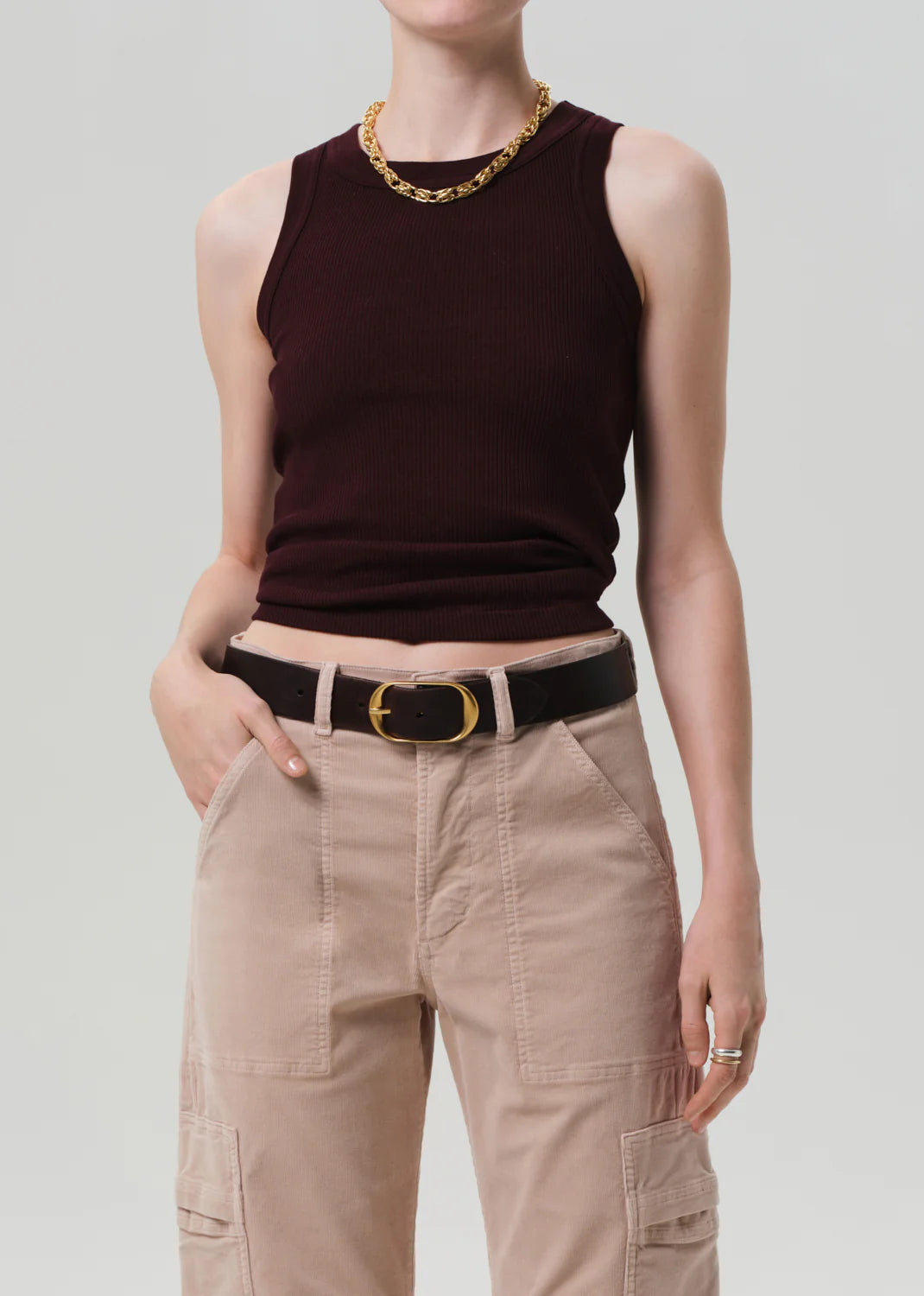 Isabel Rib Tank White