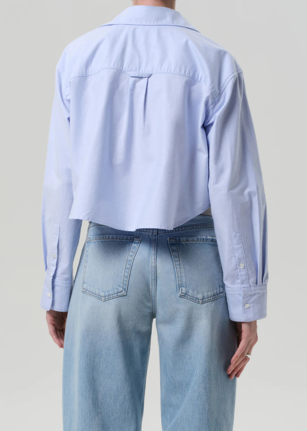 Blue Ana Cropped Shirt