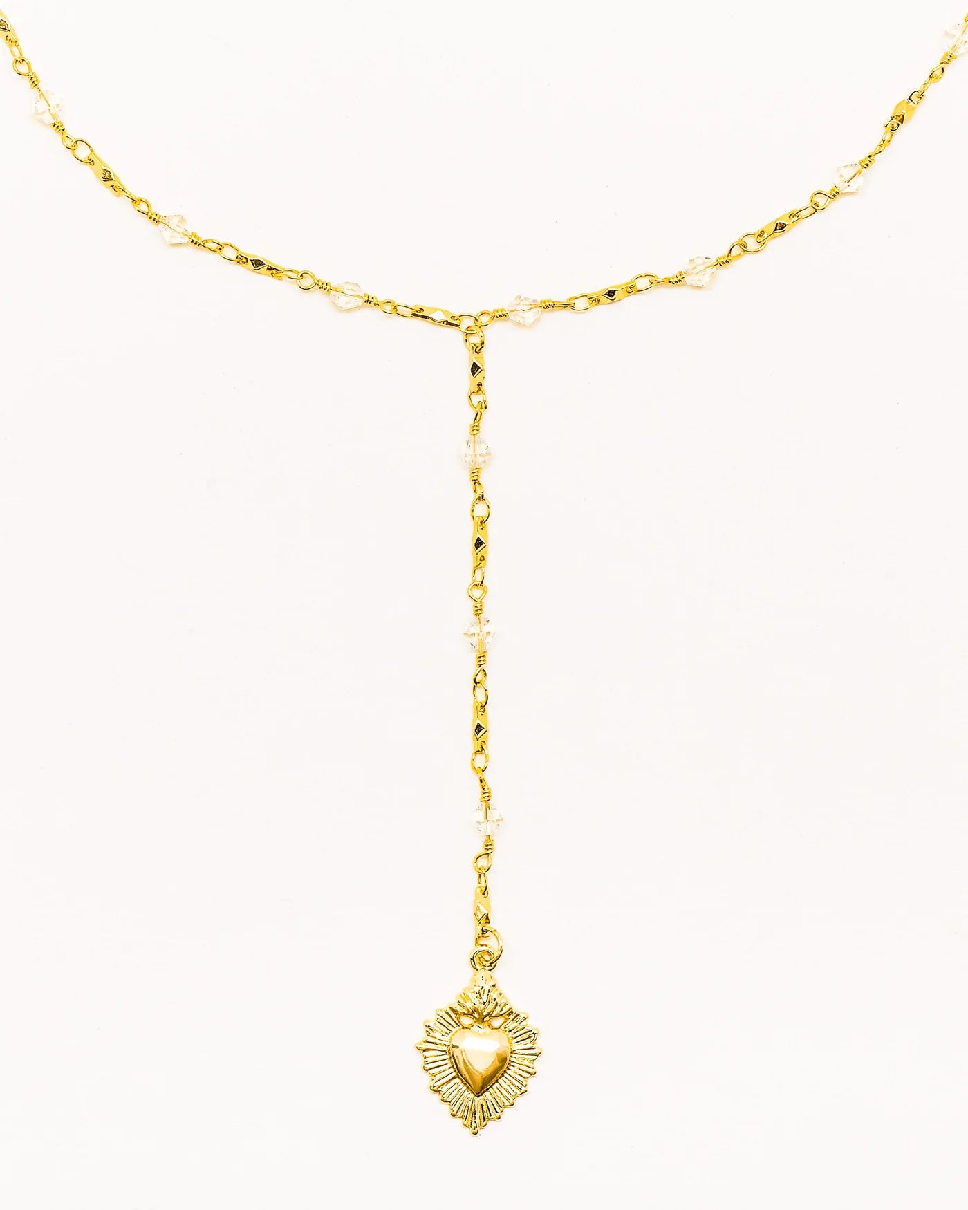 Clear La Reina Crystal Rosary