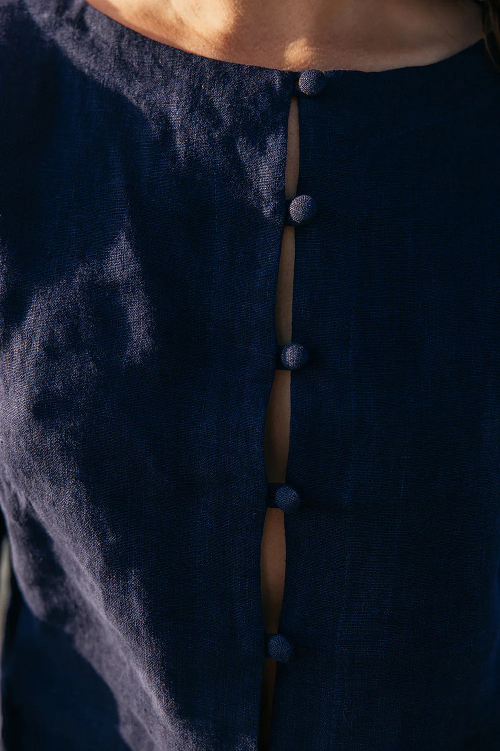 Navy Bessette Linen
