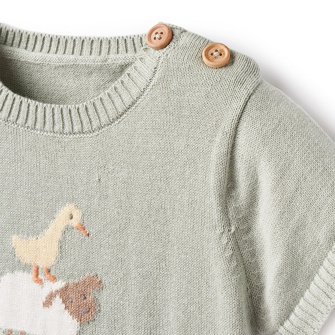On the Farm Knit Romper