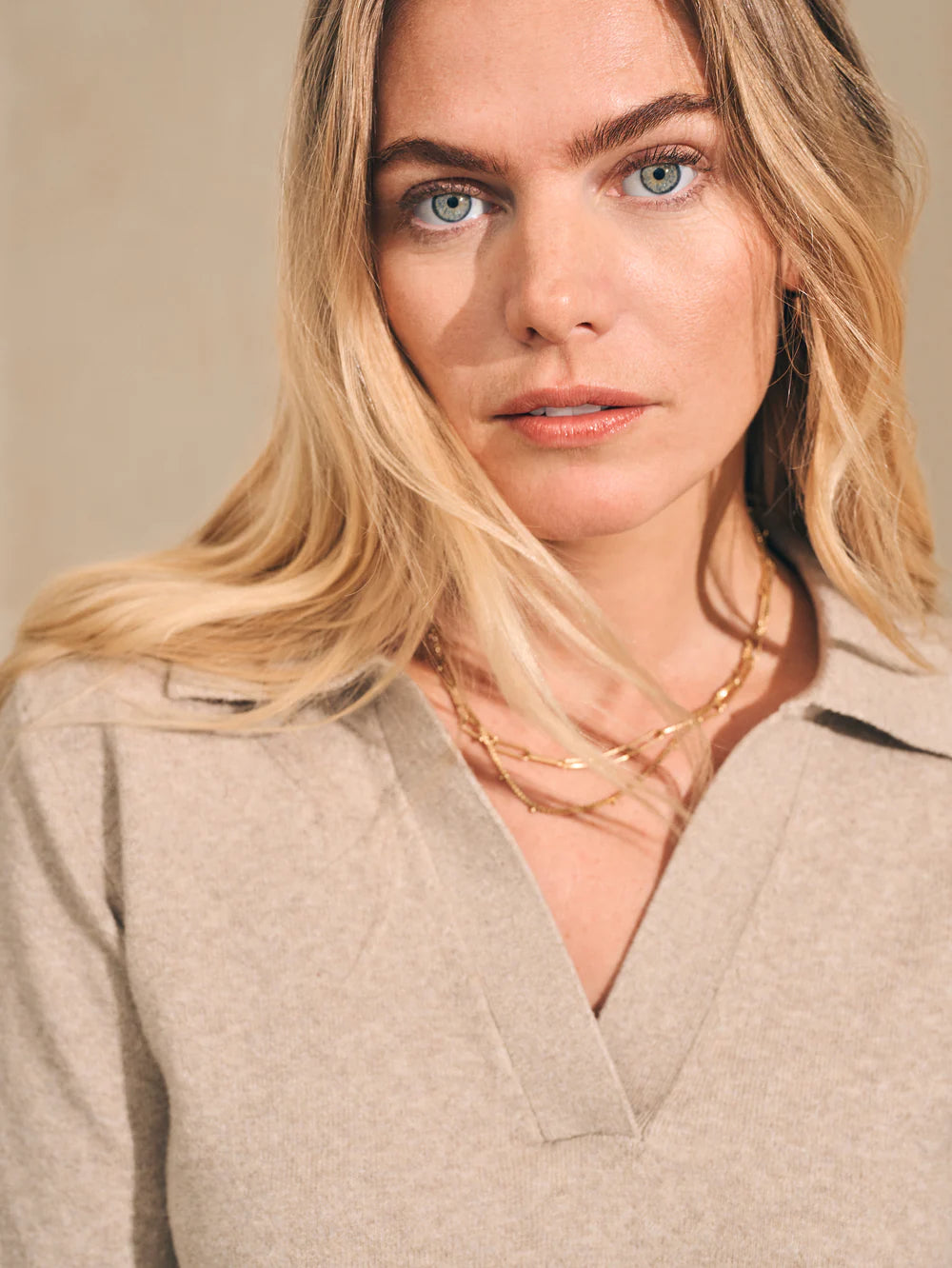 Oatmeal Heather Jackson Polo