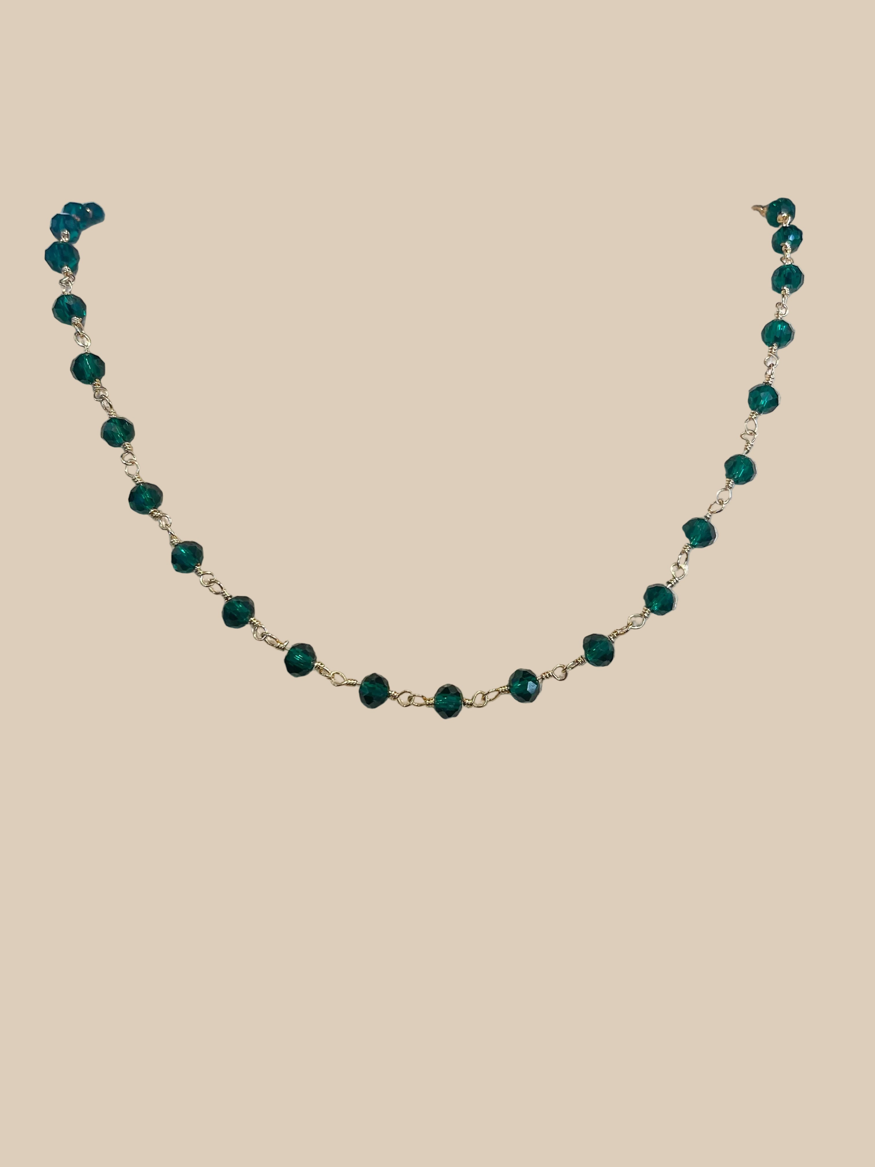 Emerald La Reina Crystal Choker