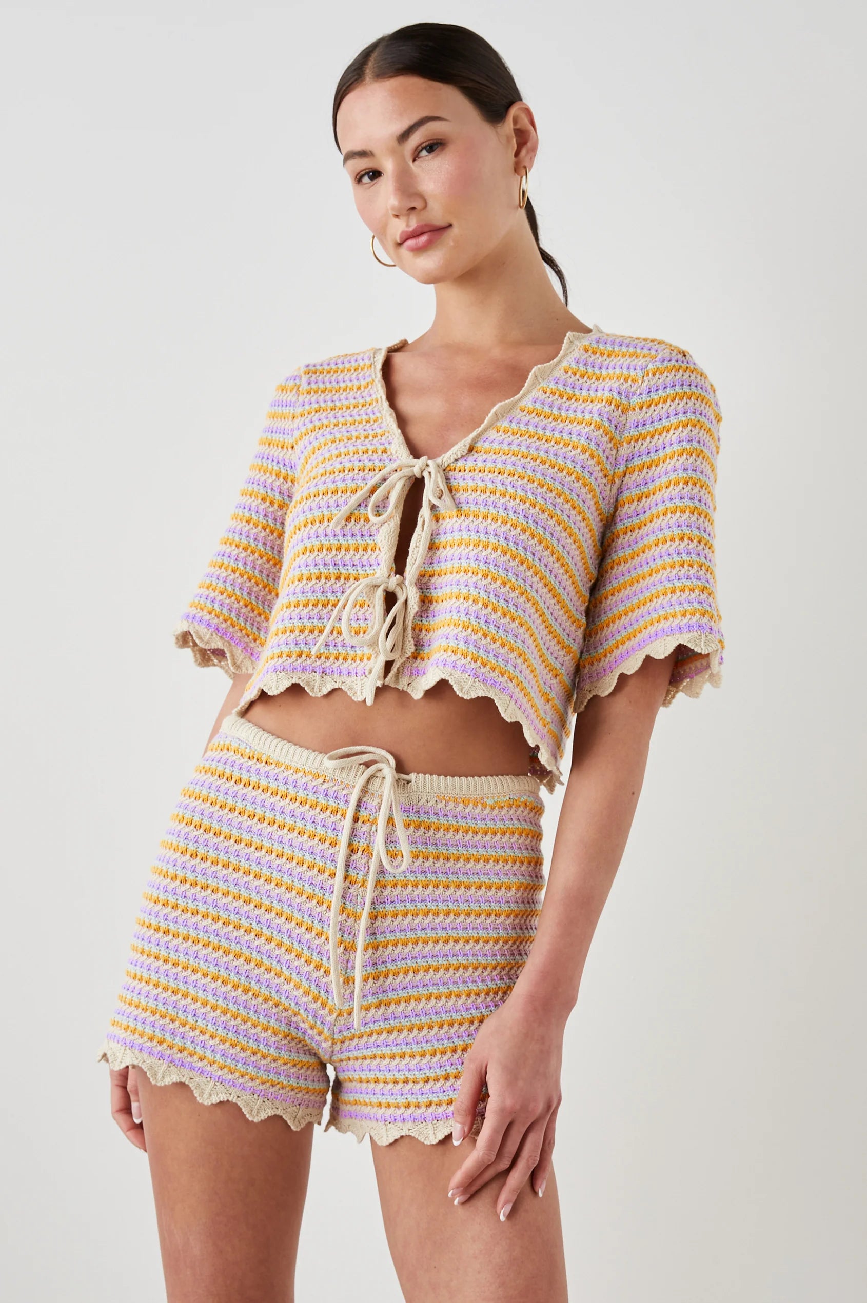 Porto Stripe Flores Top
