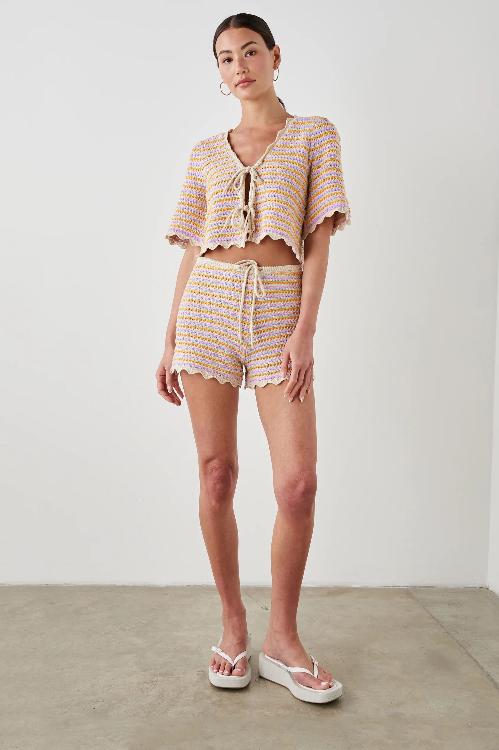 Porto Stripe Flores Top