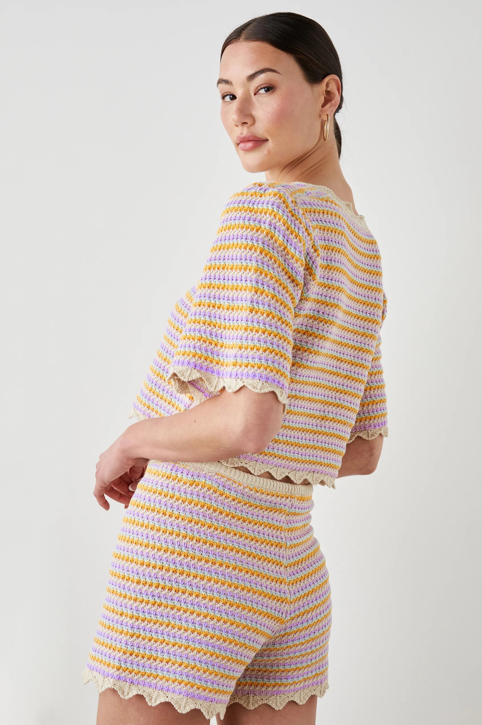 Porto Stripe Flores Top