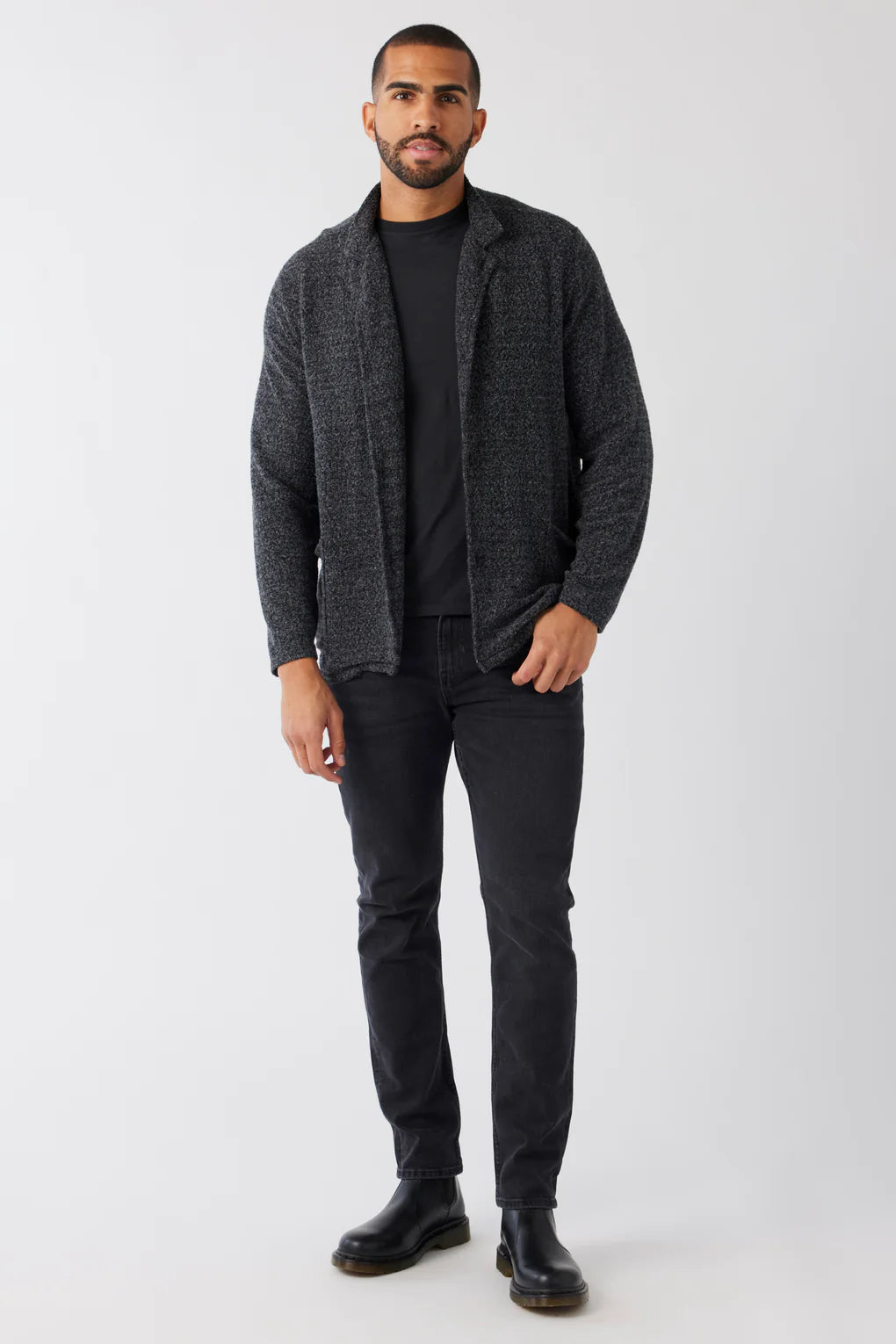 Black Boucle Blazer