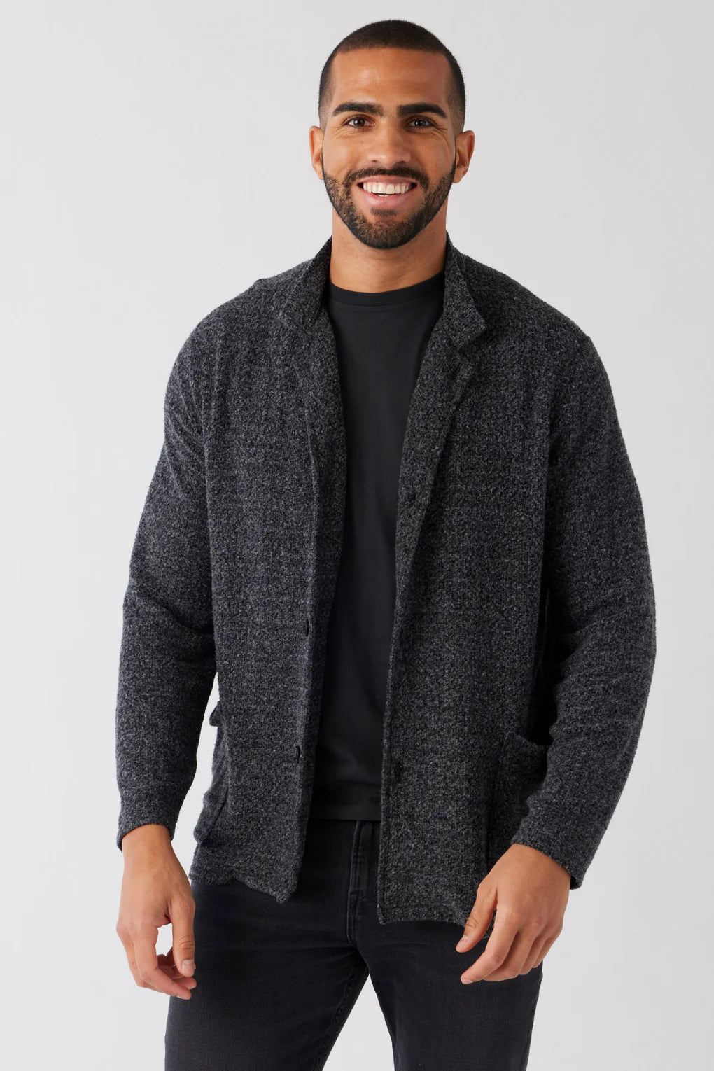 Black Boucle Blazer