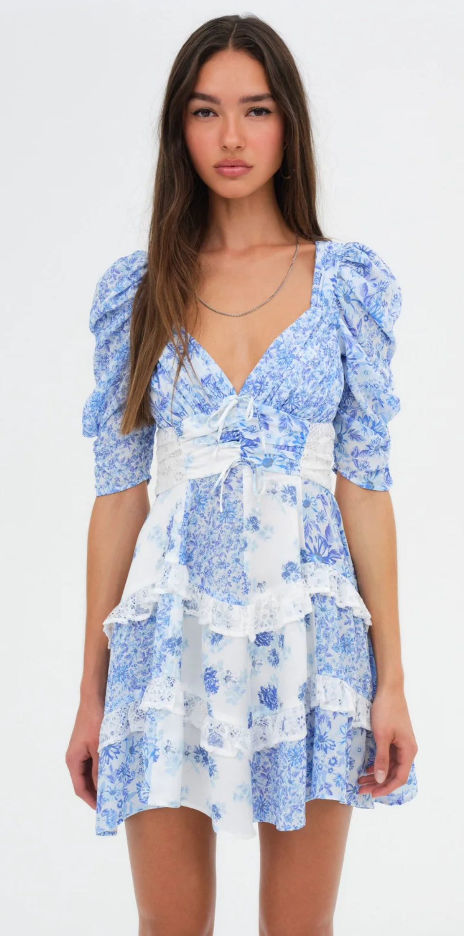 Blue Rosalyn Mini Dress