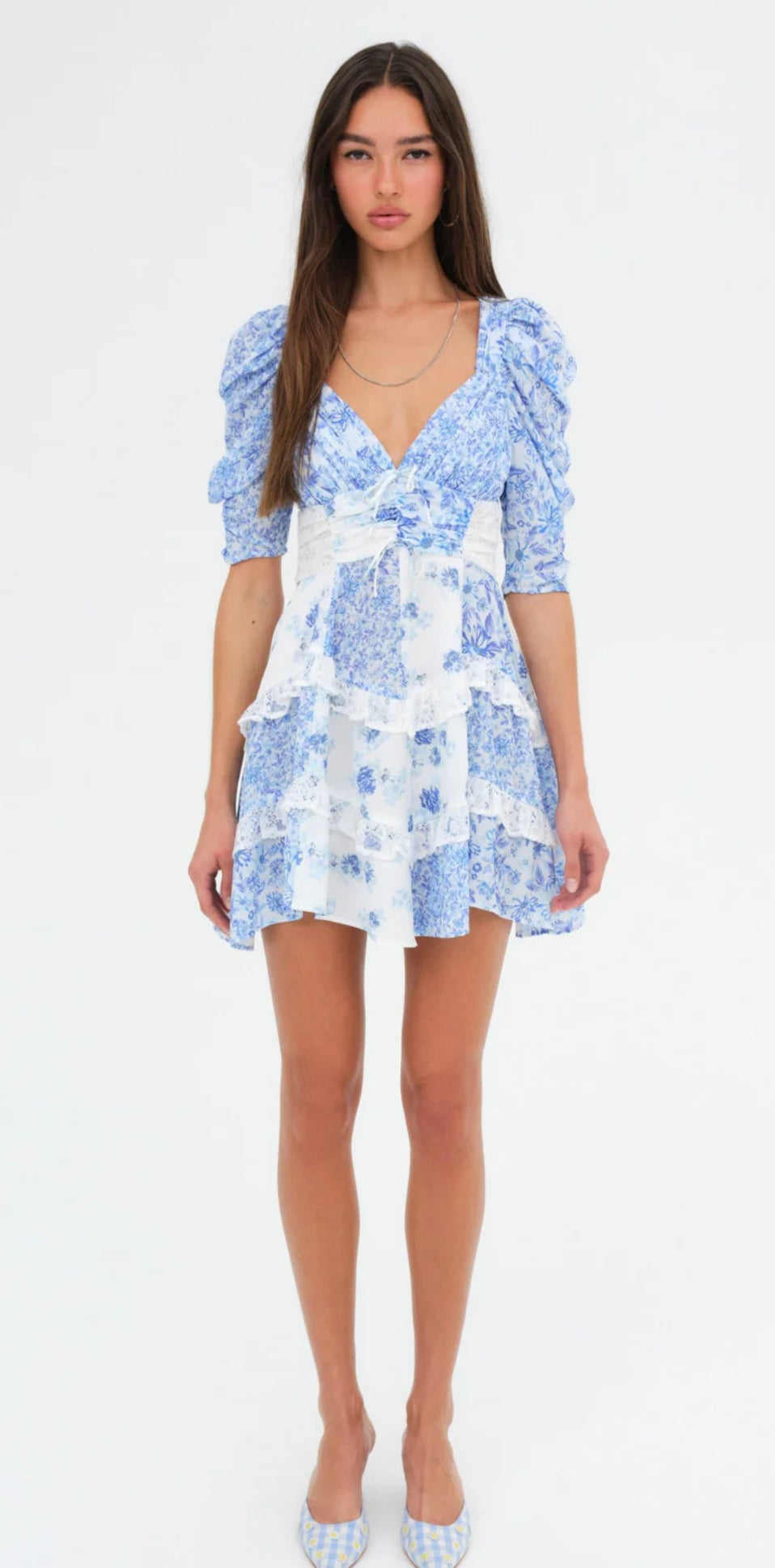 Blue Rosalyn Mini Dress