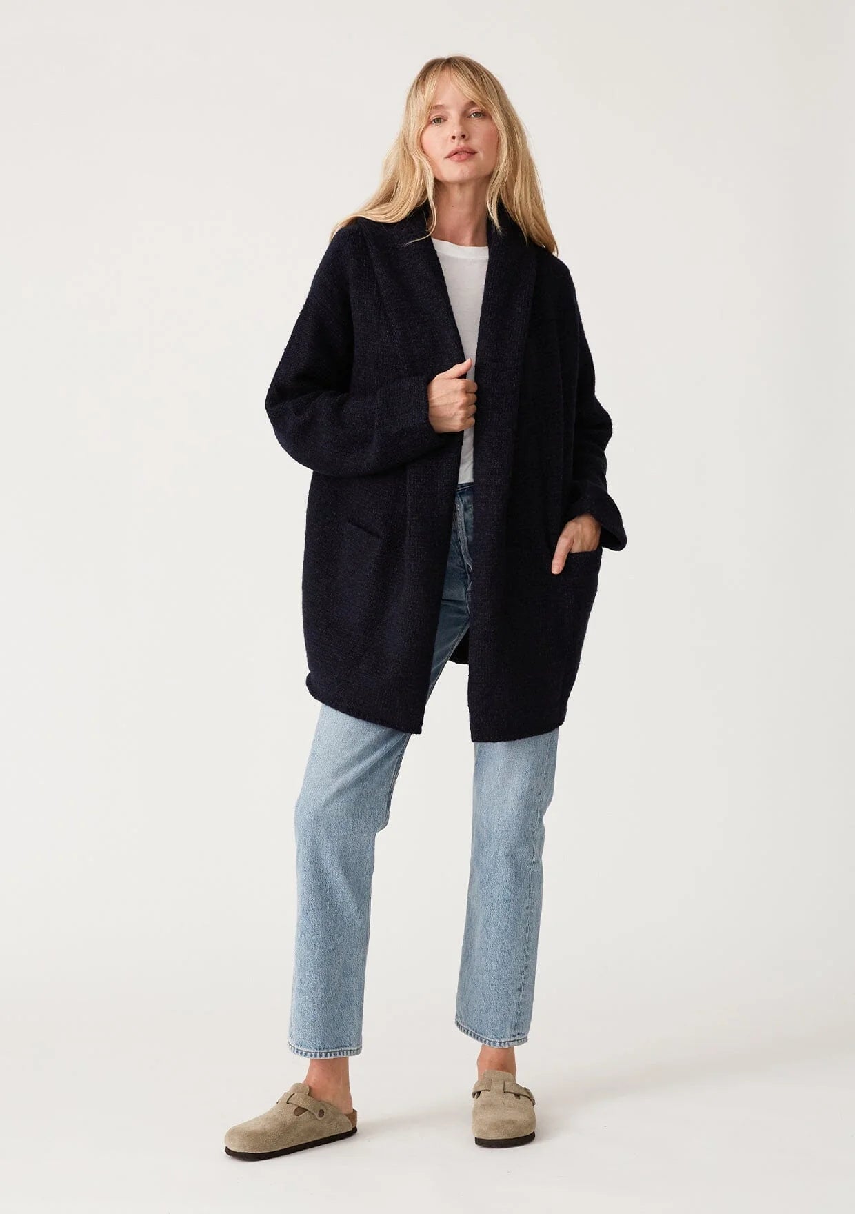Navy Haydon Sweater Coat