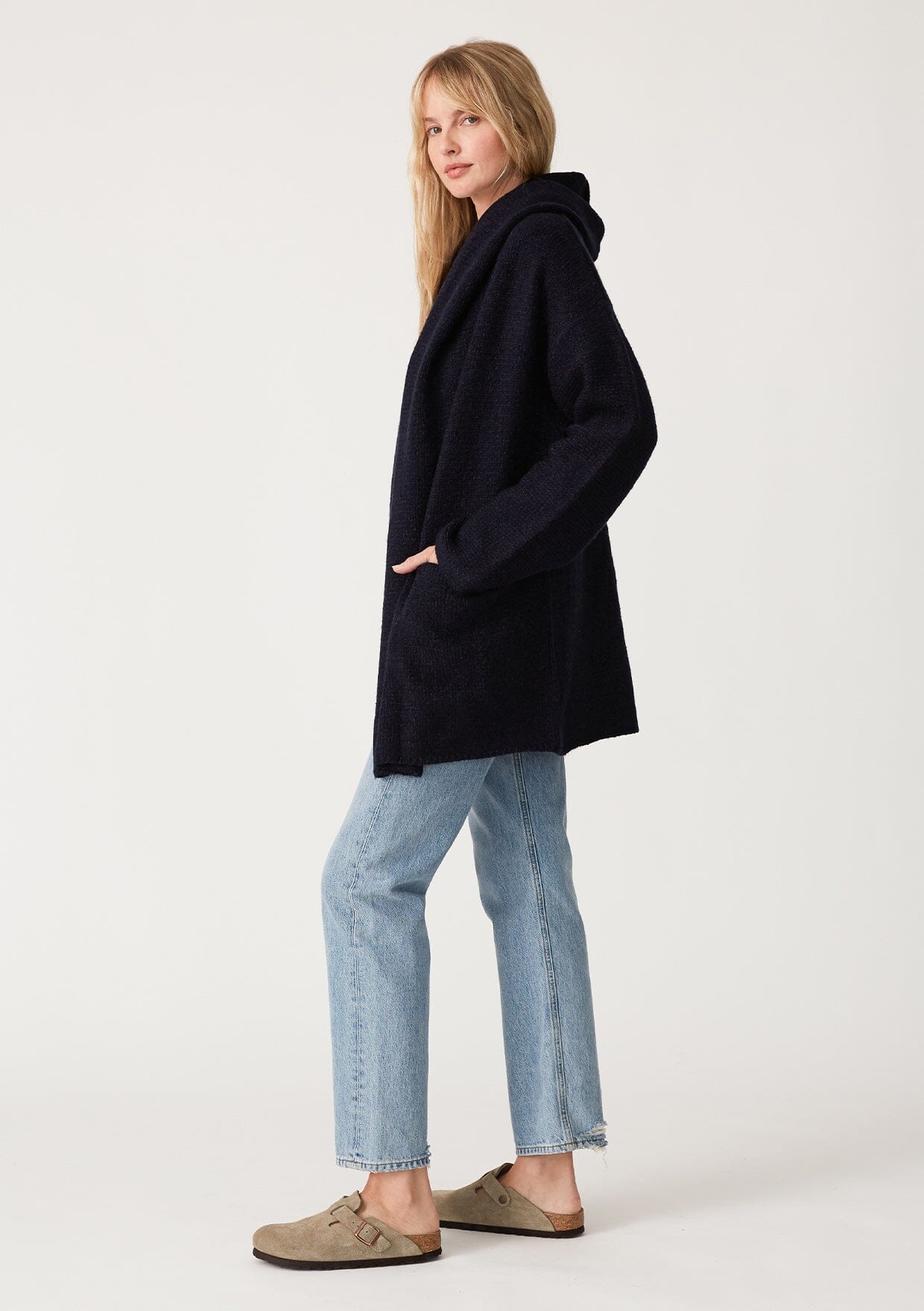 Navy Haydon Sweater Coat