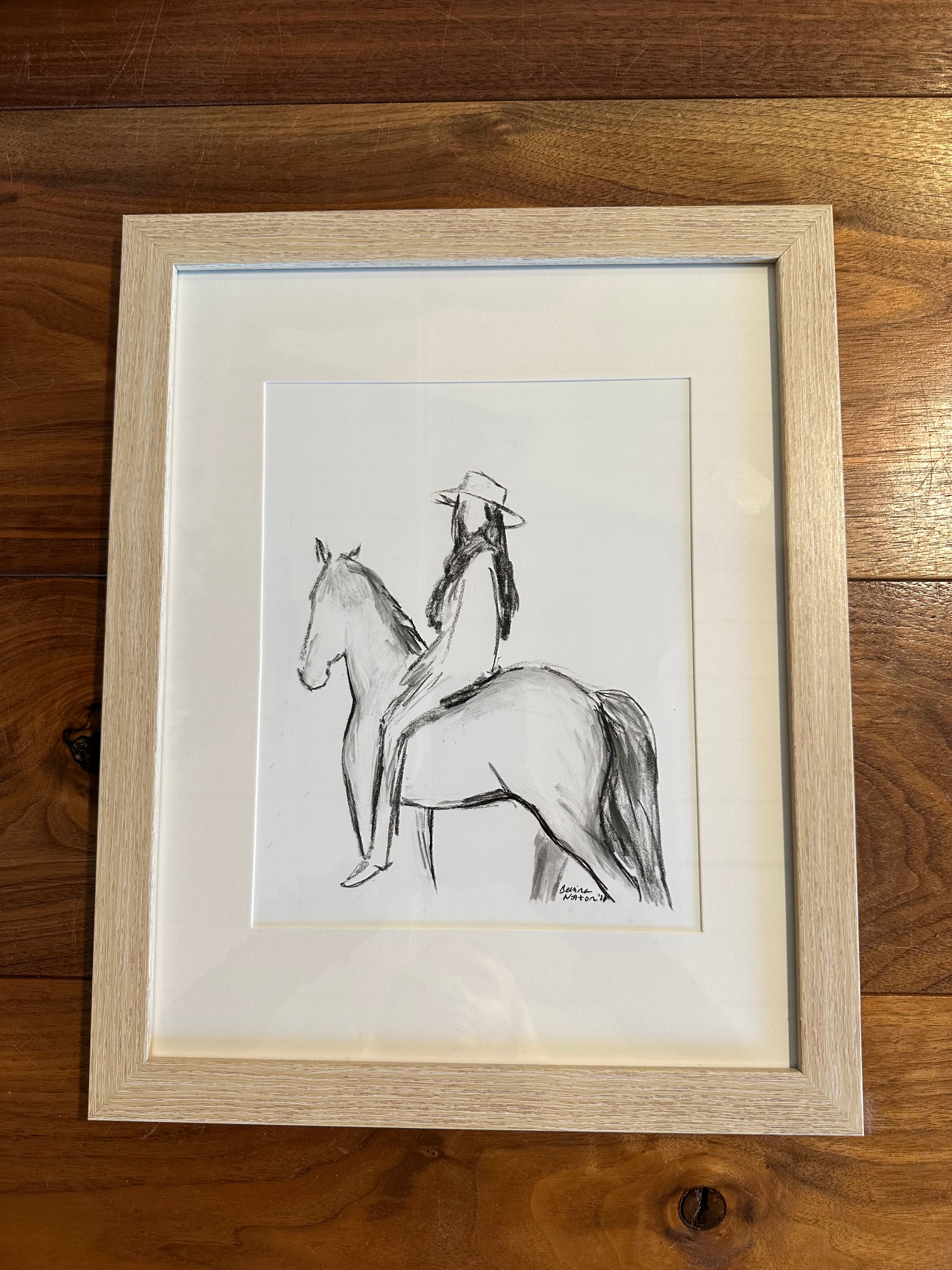 Large White Oak Framed Bettina