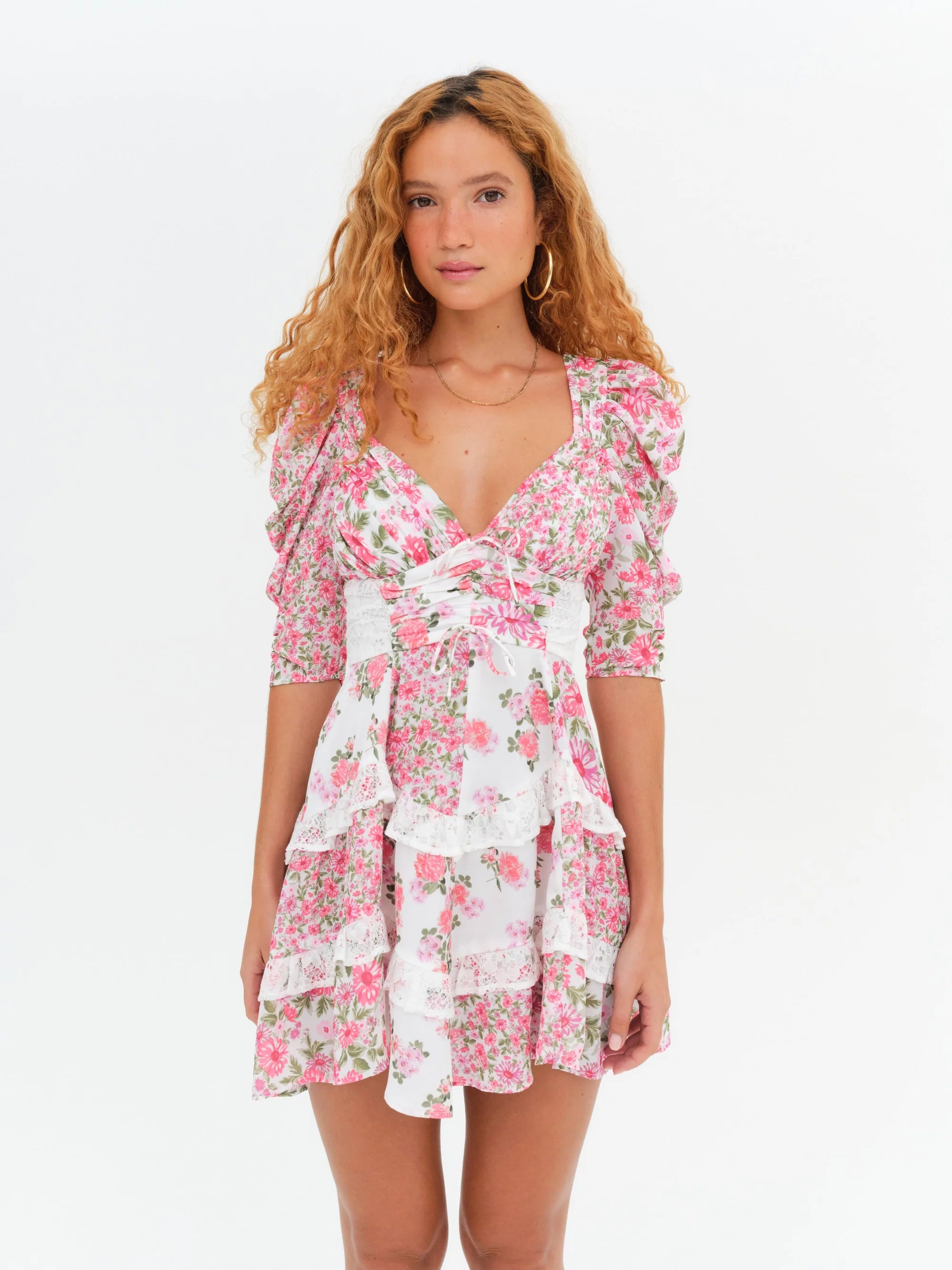 Pink Rosalyn Mini Dress