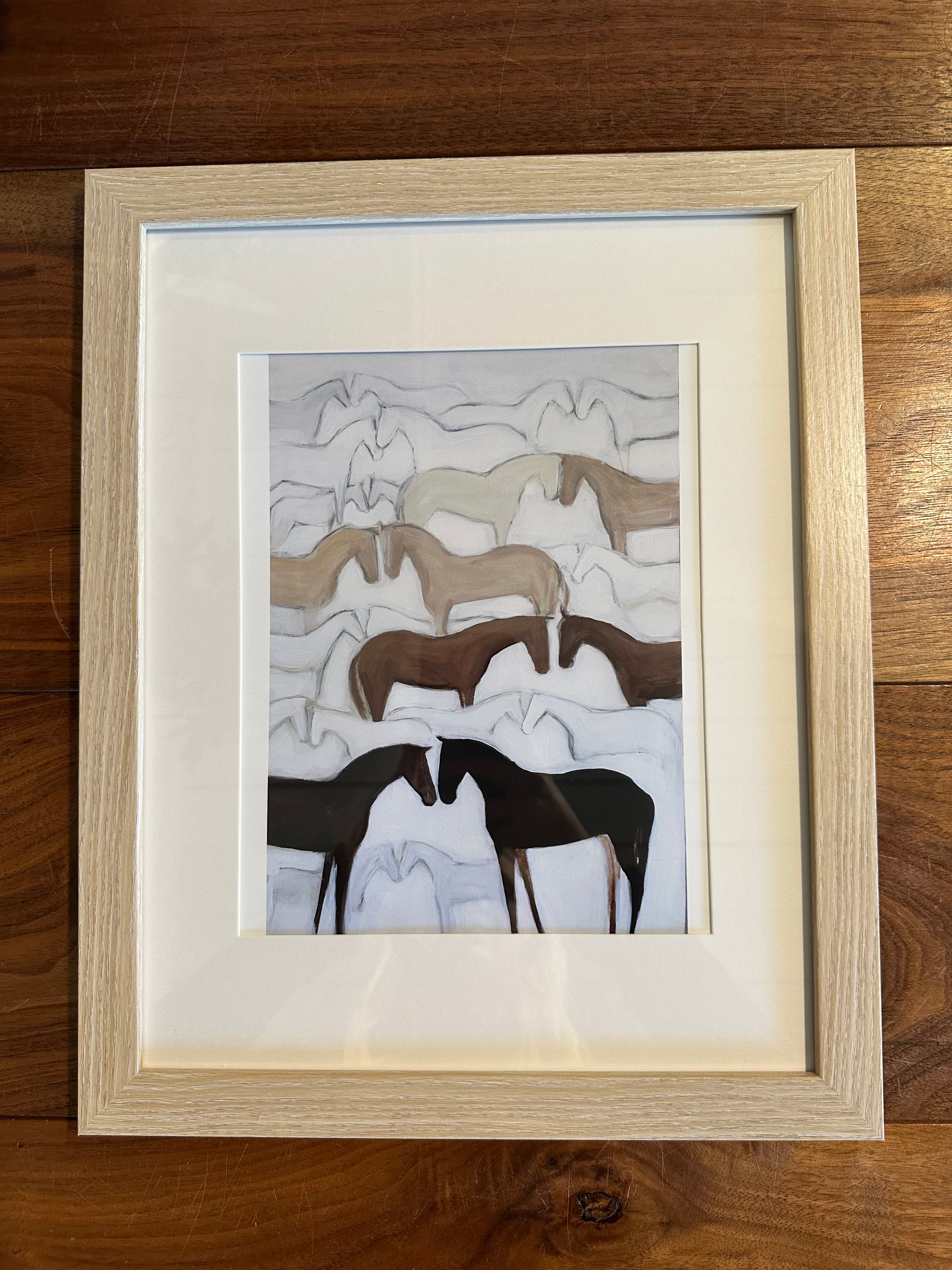 Large White Oak Framed Bettina
