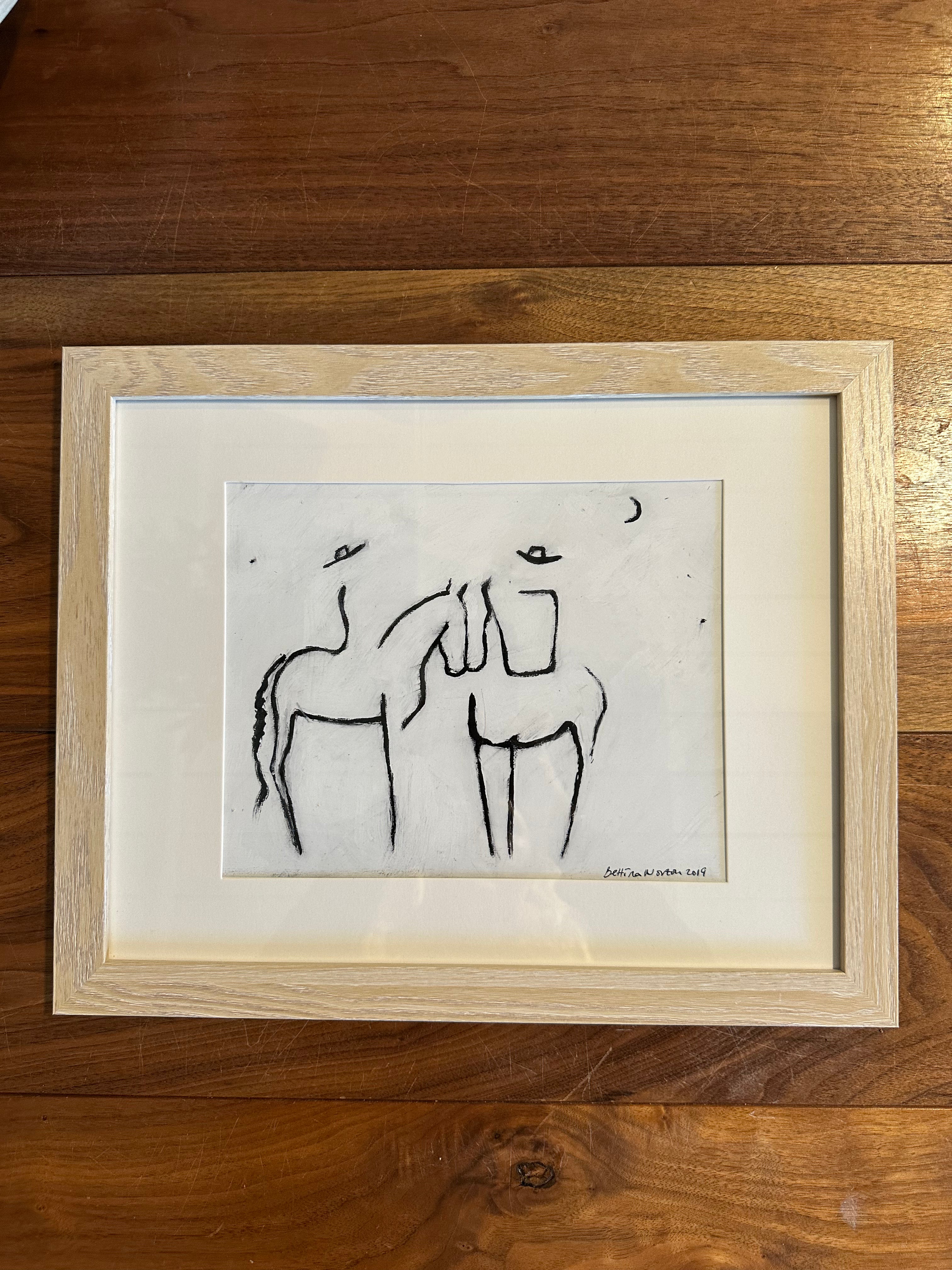 Large White Oak Framed Bettina