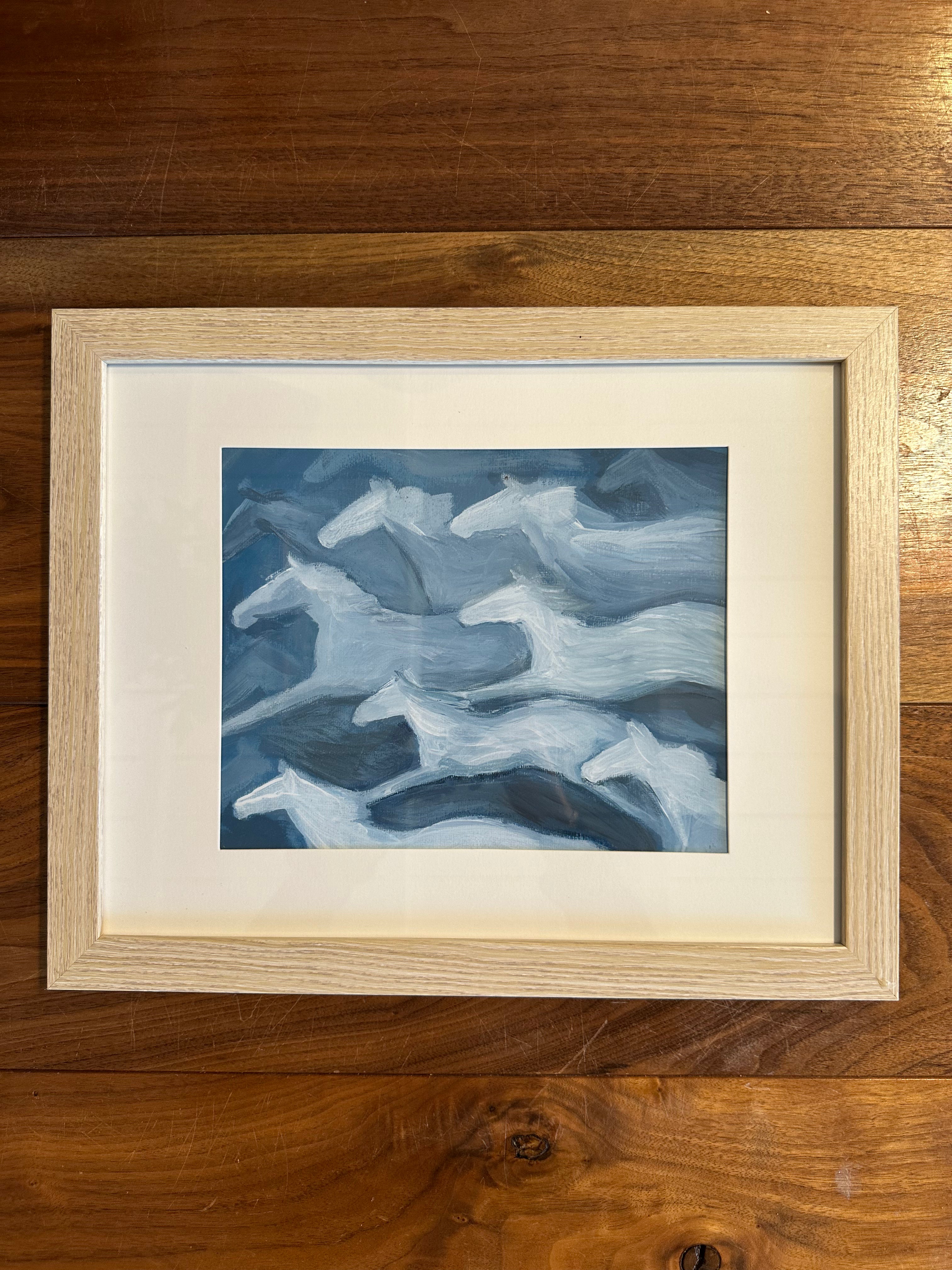 Large White Oak Framed Bettina