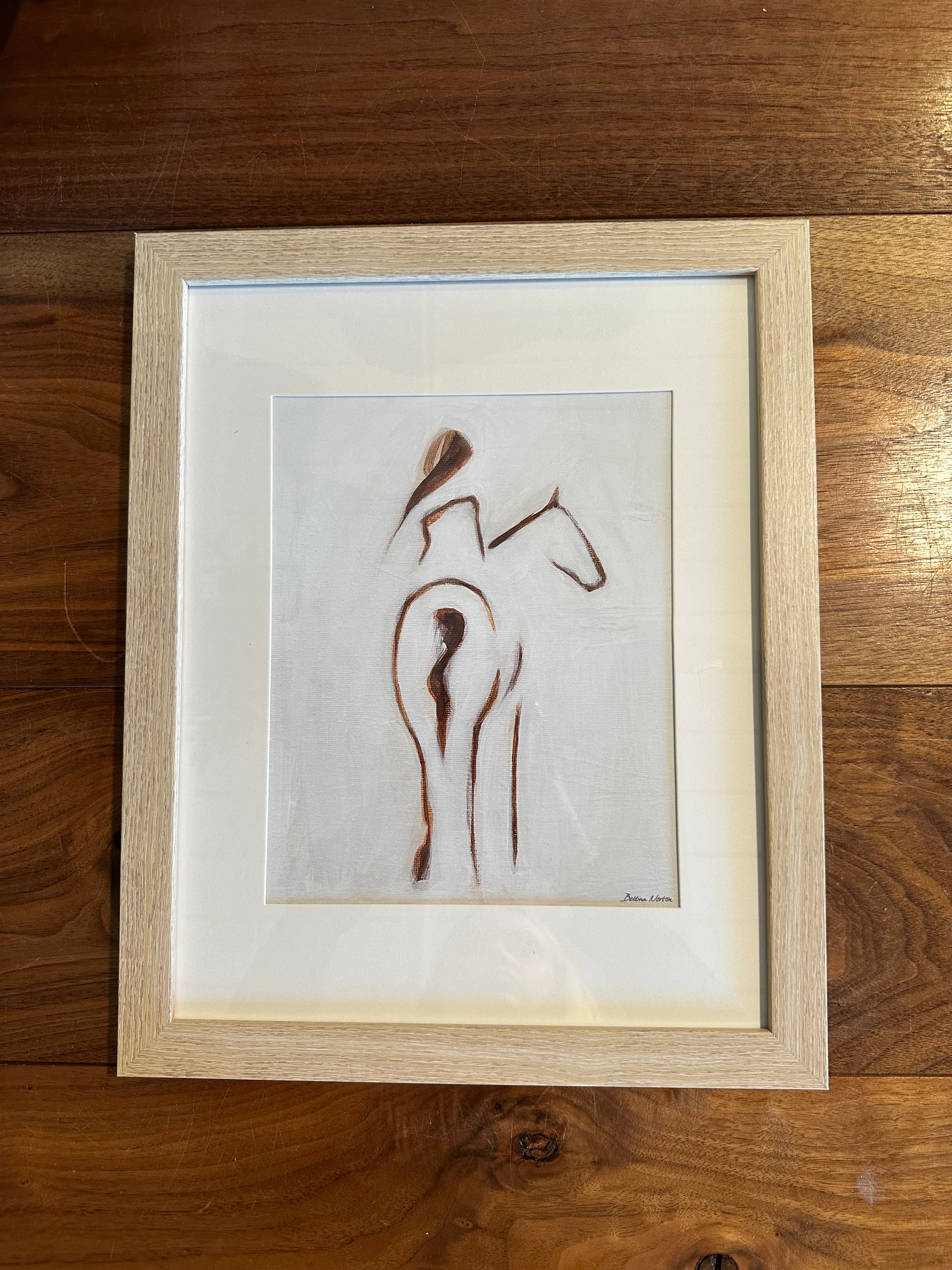 Large White Oak Framed Bettina
