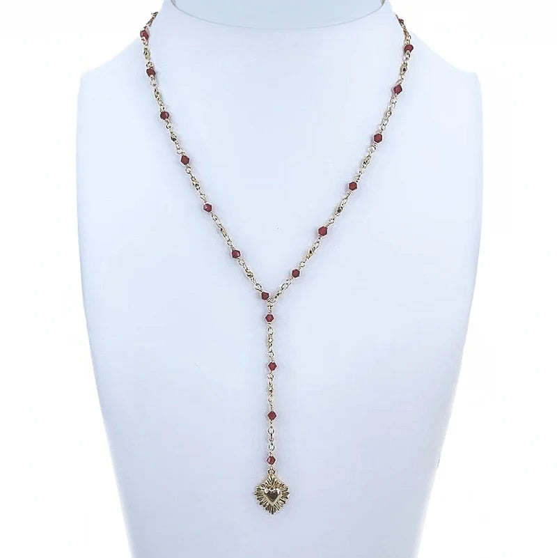 Santa Rojo Cristol Necklace