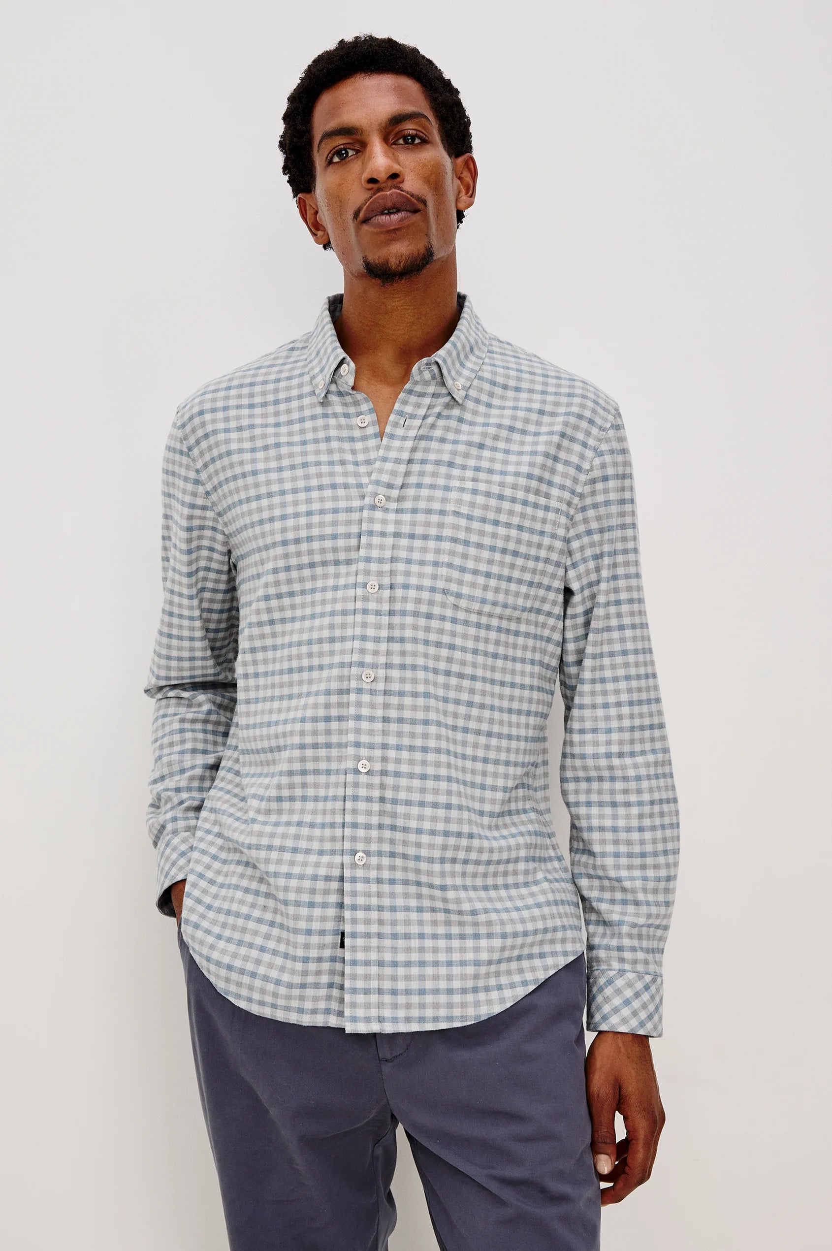 Charcoal Blue Check Vance