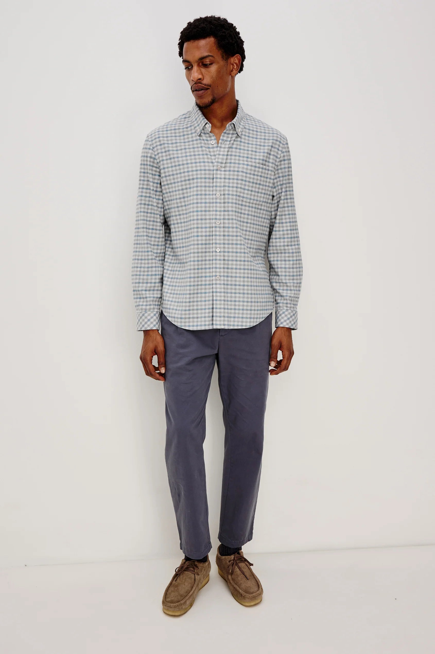 Charcoal Blue Check Vance