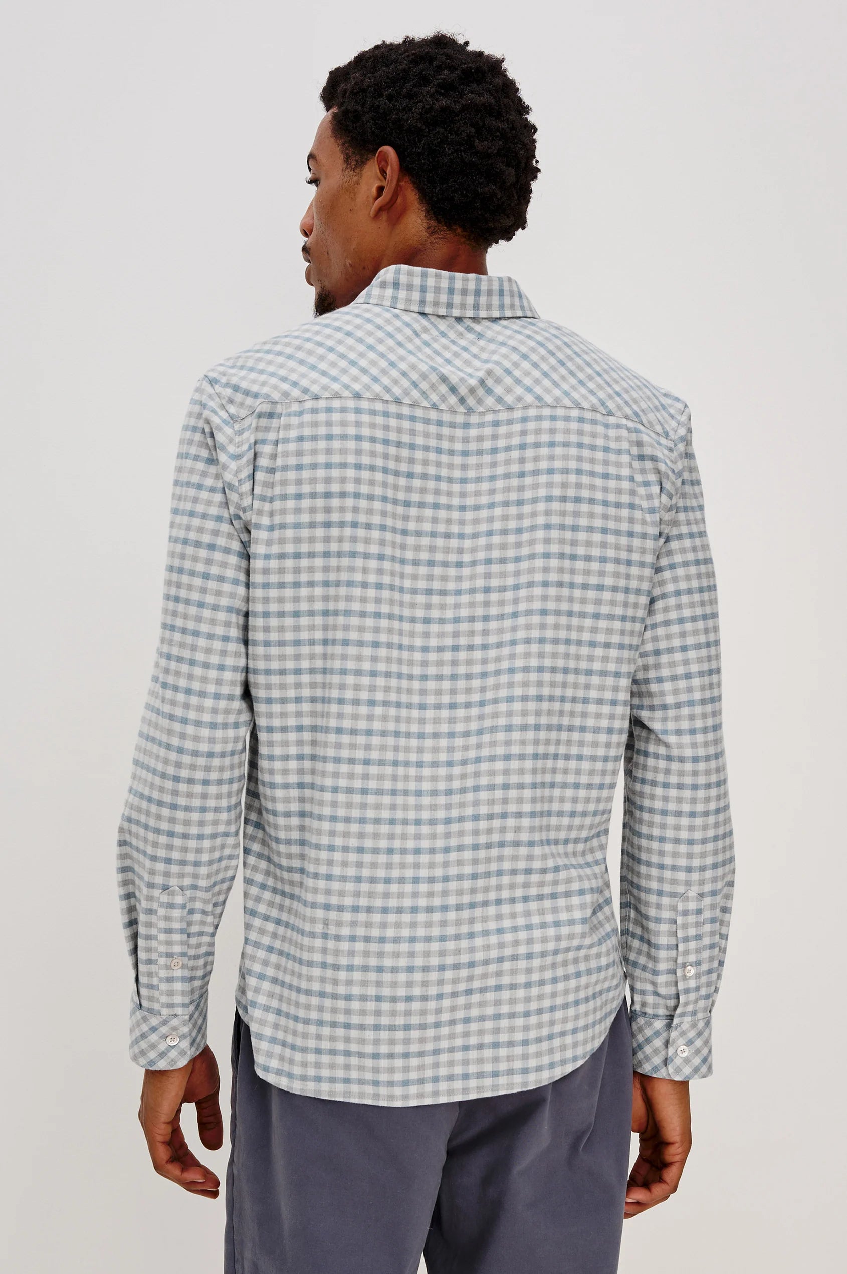 Charcoal Blue Check Vance