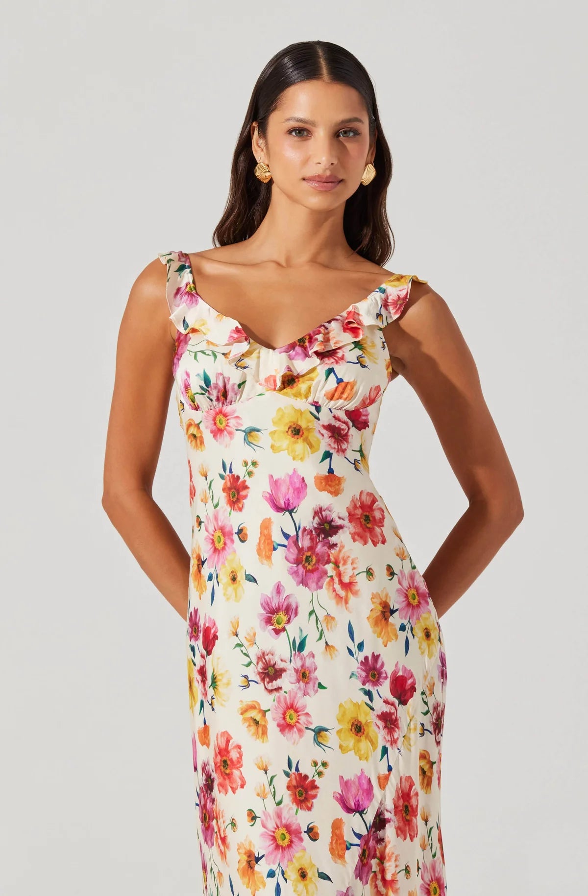Cream Floral Zoie Dress