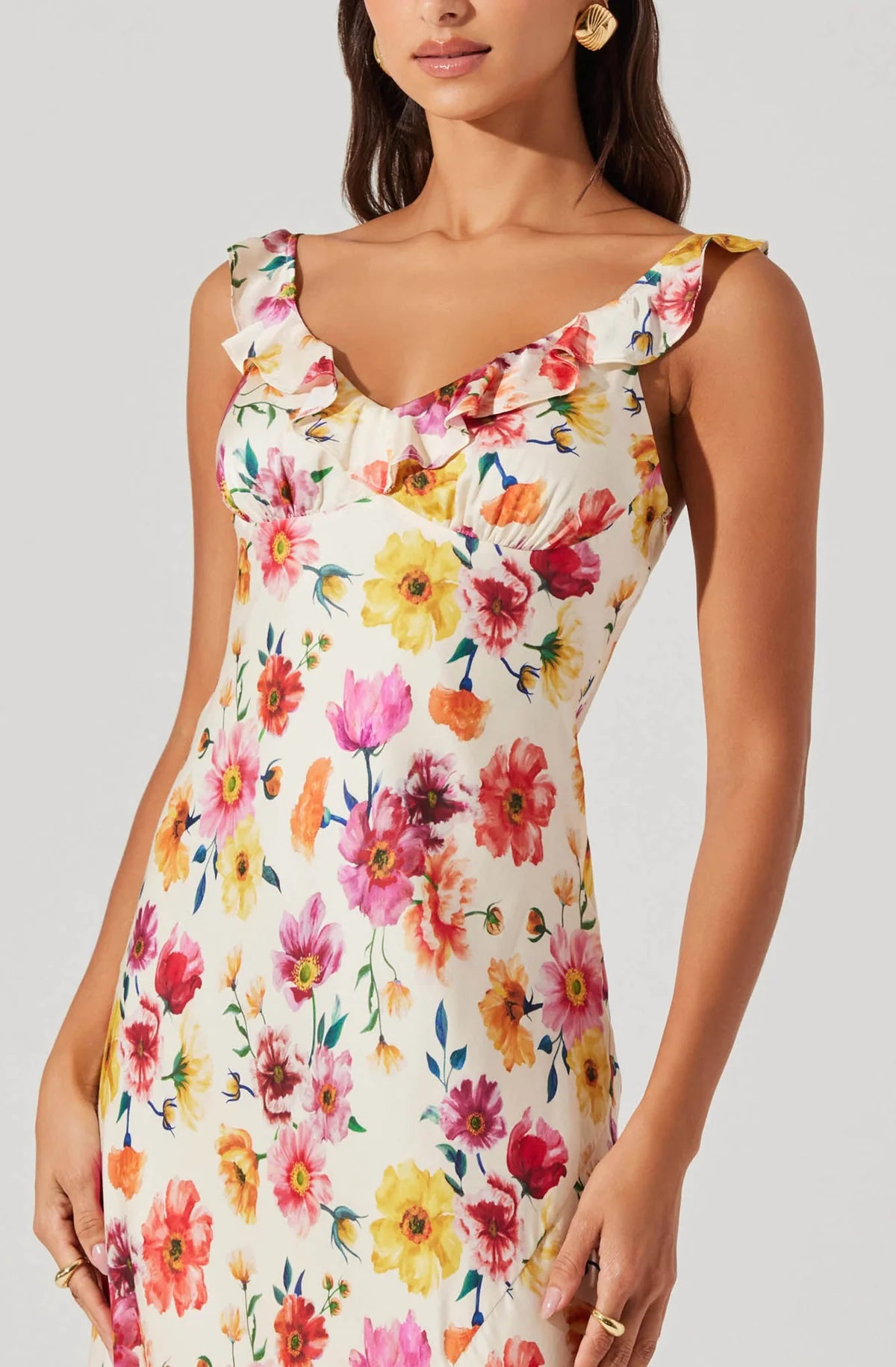 Cream Floral Zoie Dress