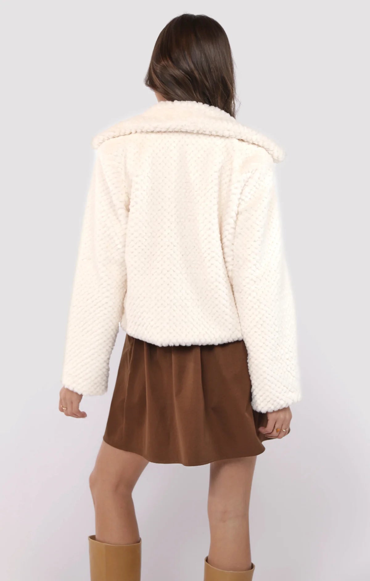 Ivory Wide Lapel Coat
