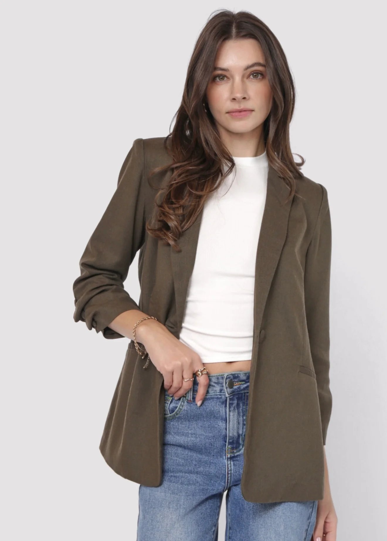 Olive Brown Backyard Blazer