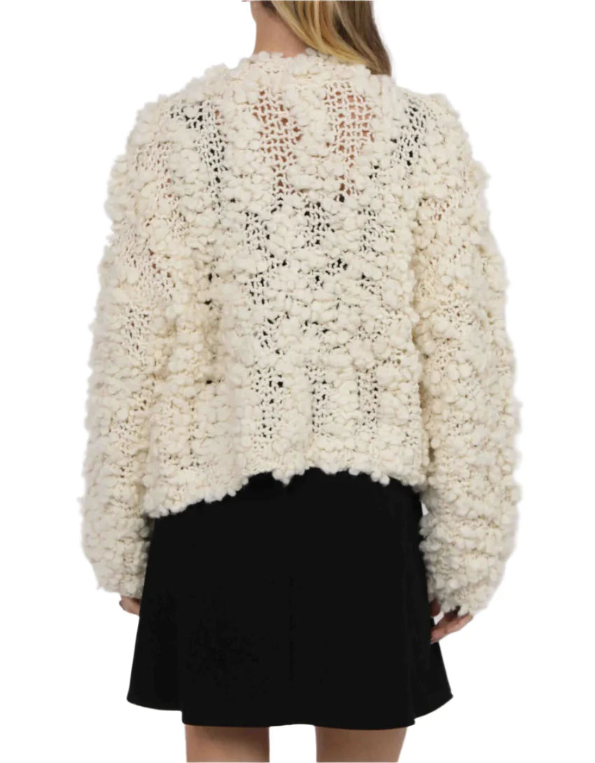 Cream Bombshell Cardigan