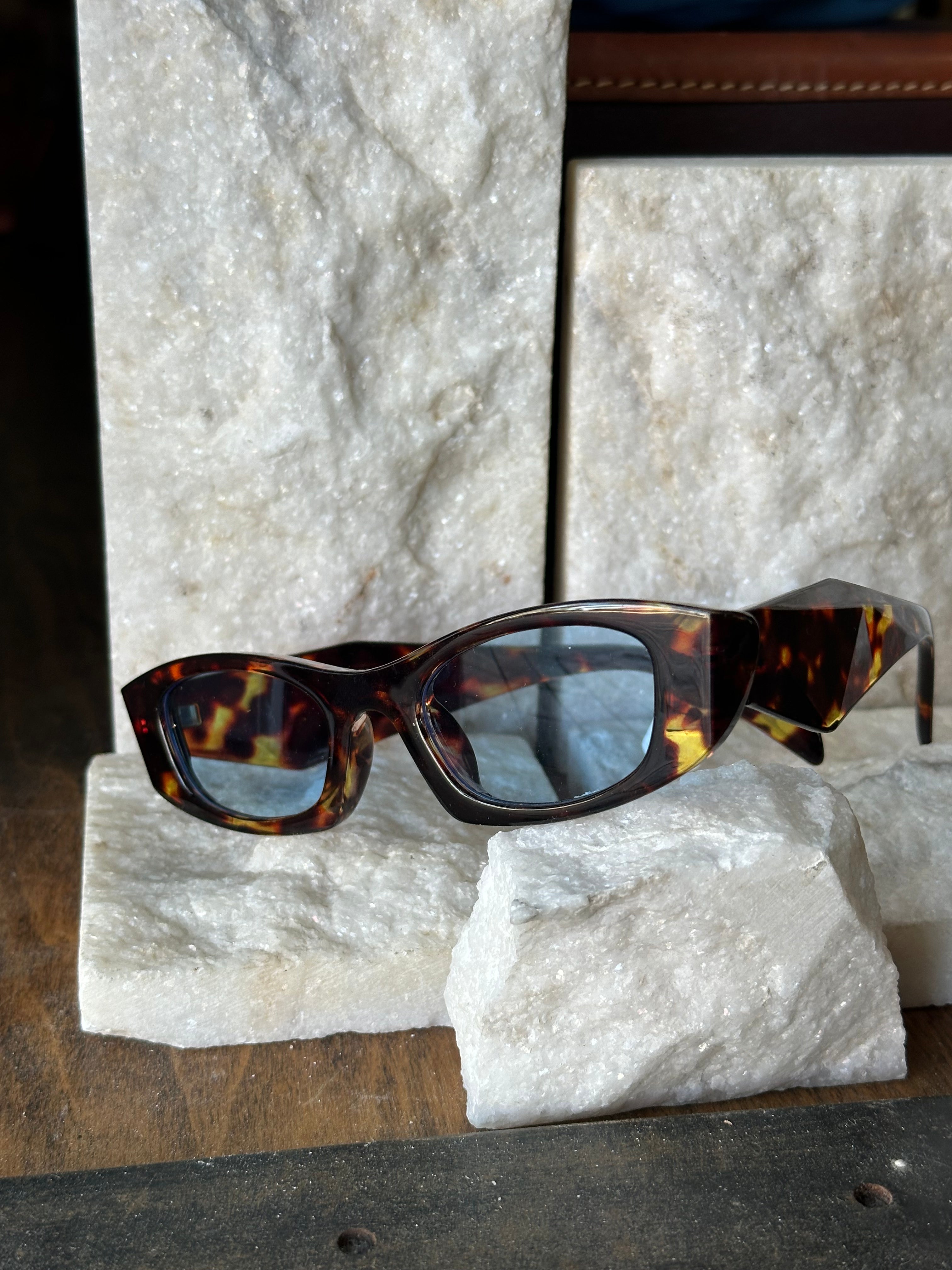 Brown Blue Tortoise Za Sunglasses