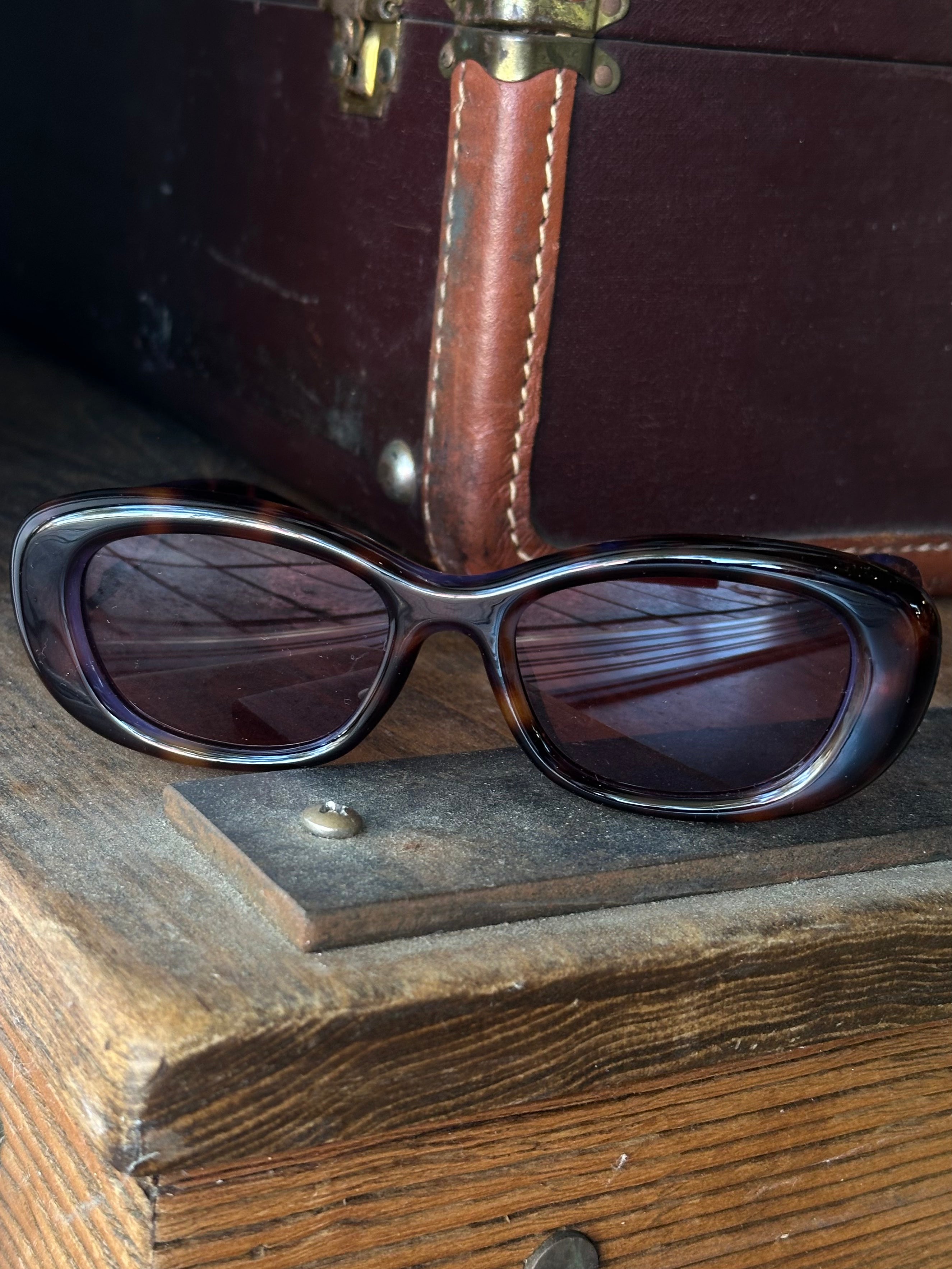 Brown Purple Flora Sunglasses