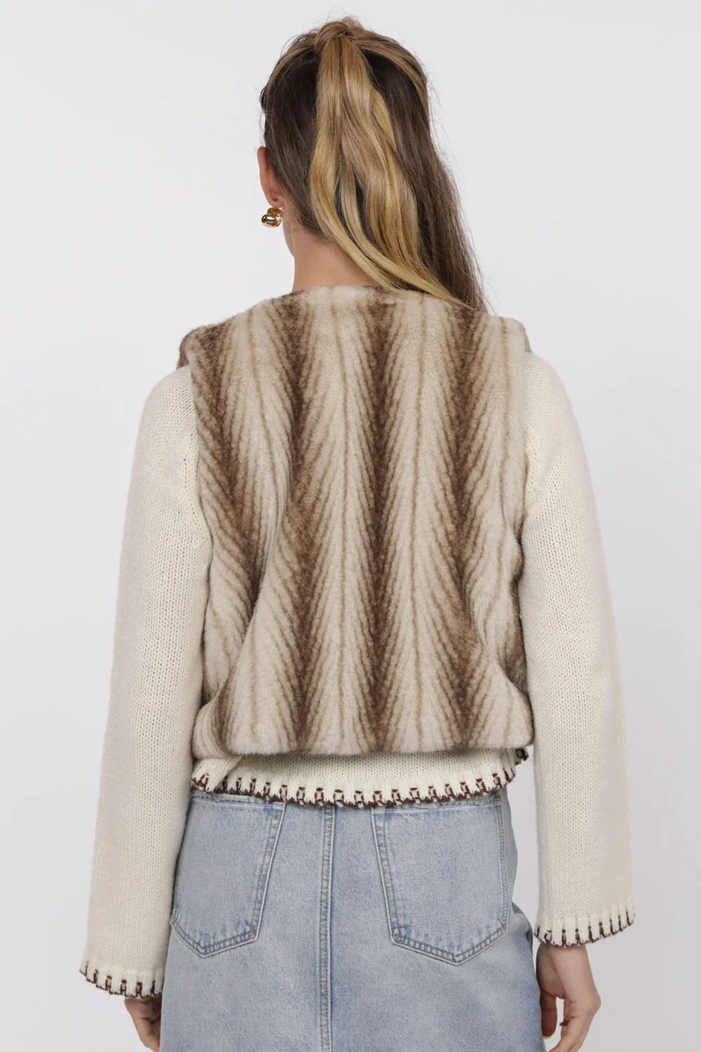 Ivory Demi Cropped Vest