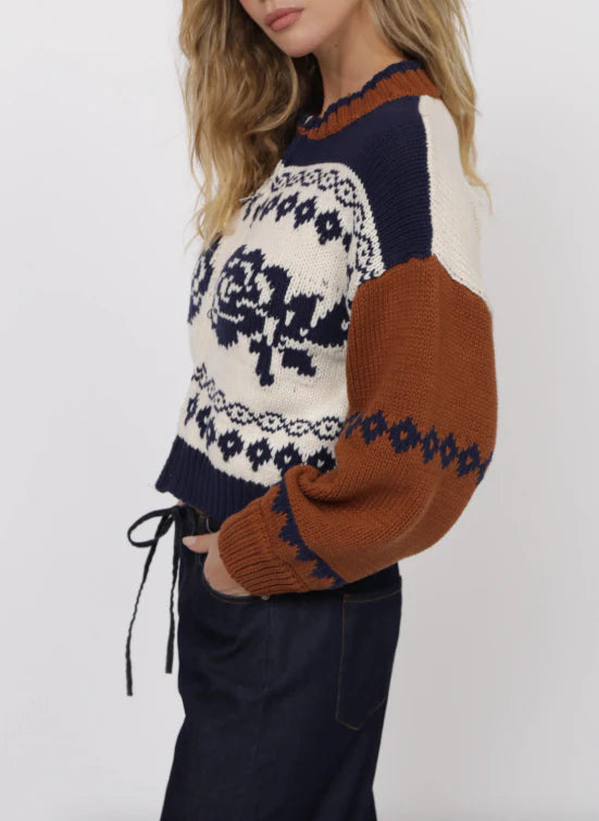 Ivory Rose Sweater Jacket