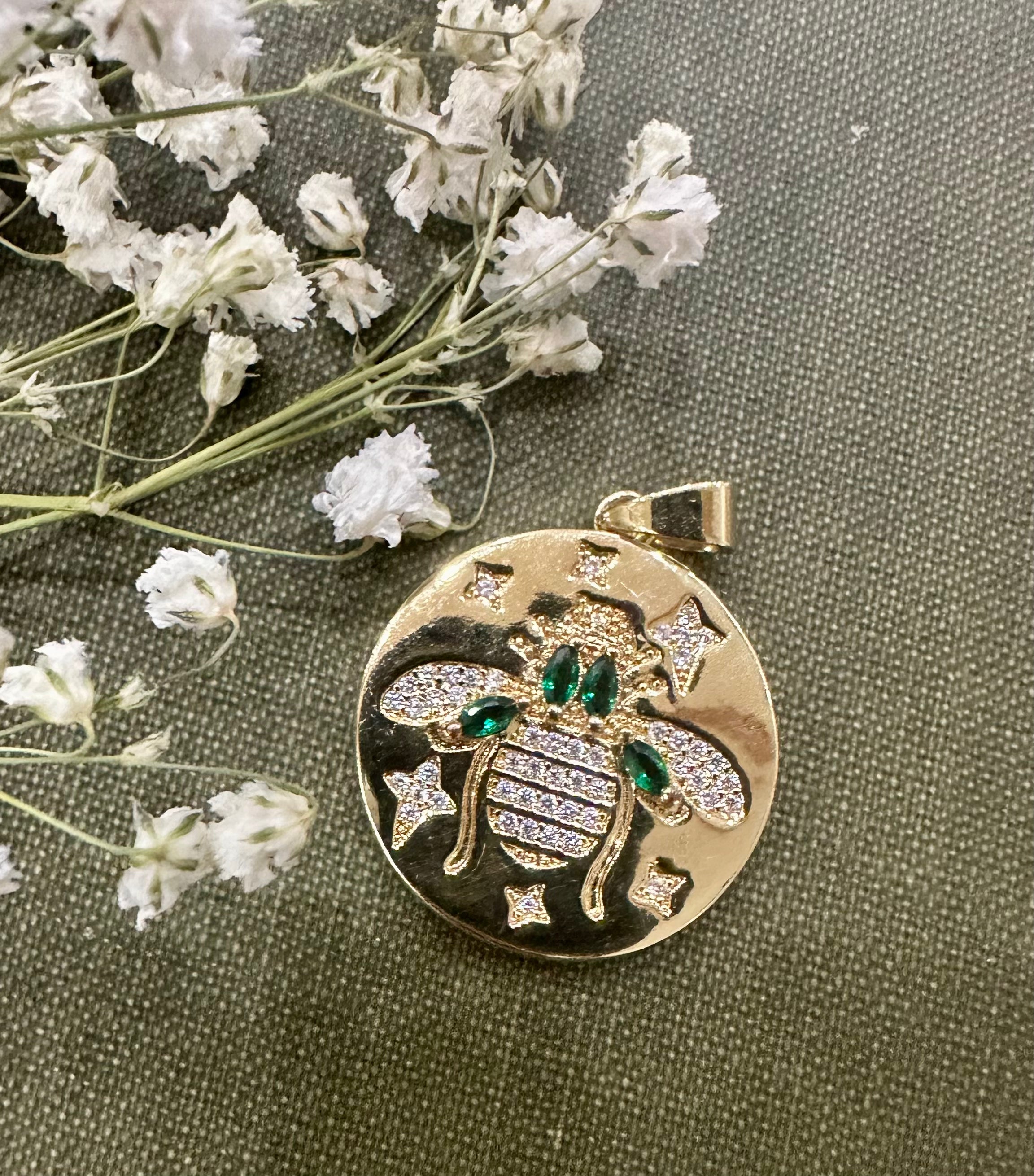 Emerald Bee Pendant