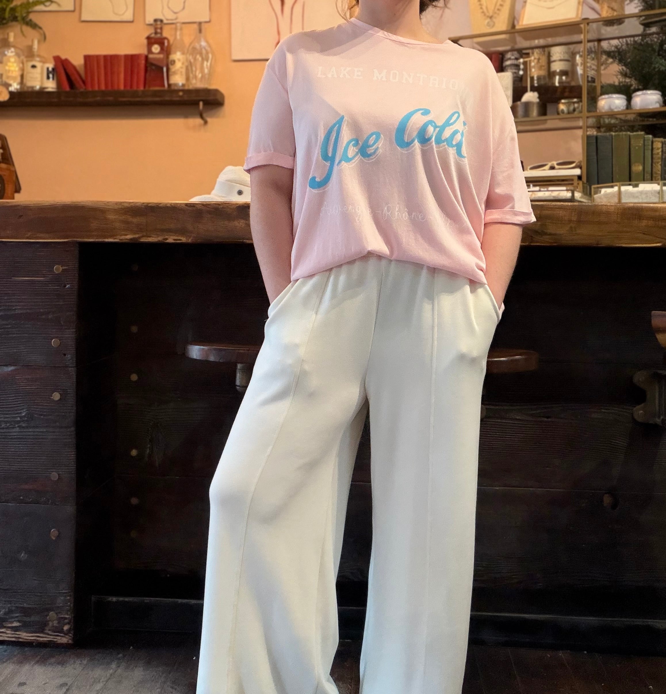 Cream Wide Leg Sweats